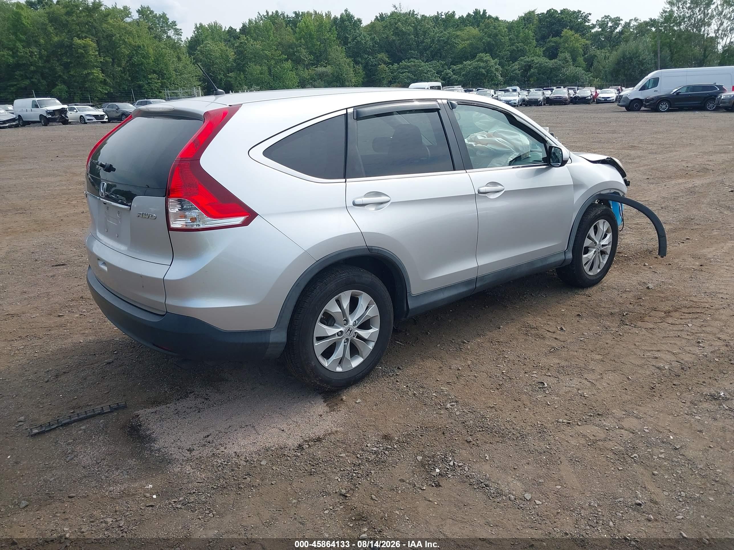 2013 Honda Cr-v Ex Silver vin: 2HKRM4H50DH643749