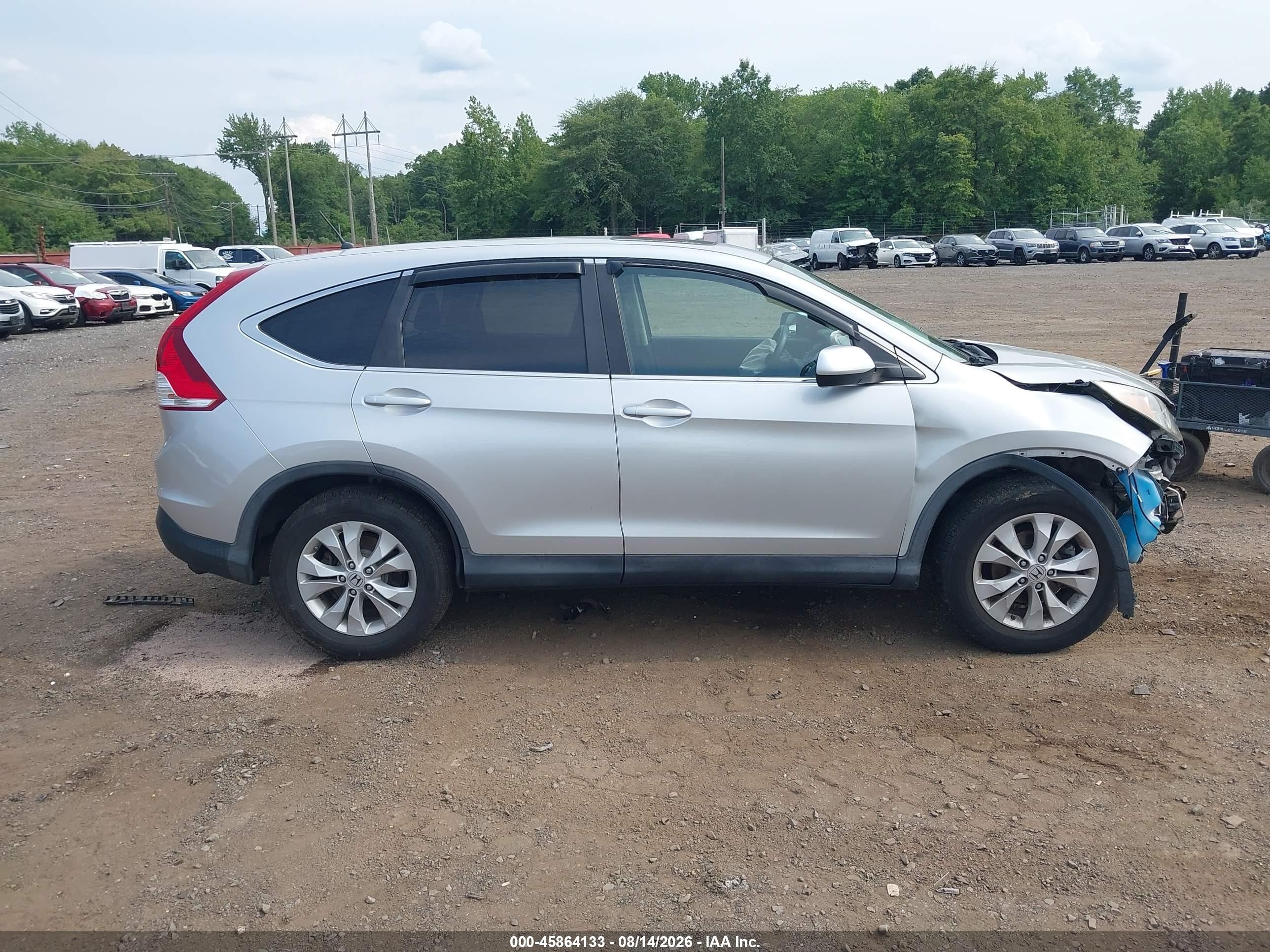 2013 Honda Cr-v Ex Silver vin: 2HKRM4H50DH643749