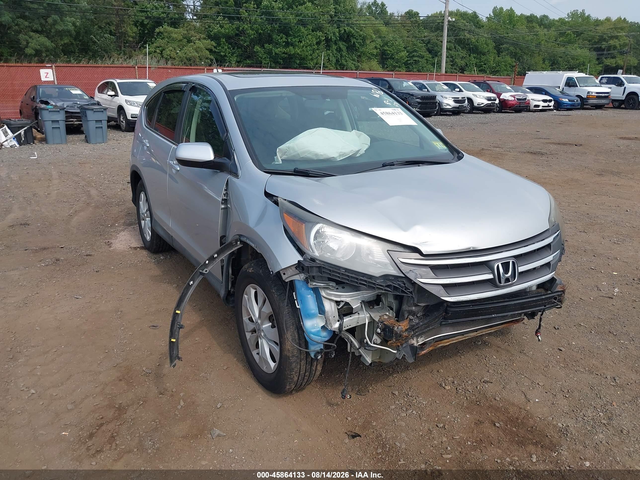 2013 Honda Cr-v Ex Silver vin: 2HKRM4H50DH643749