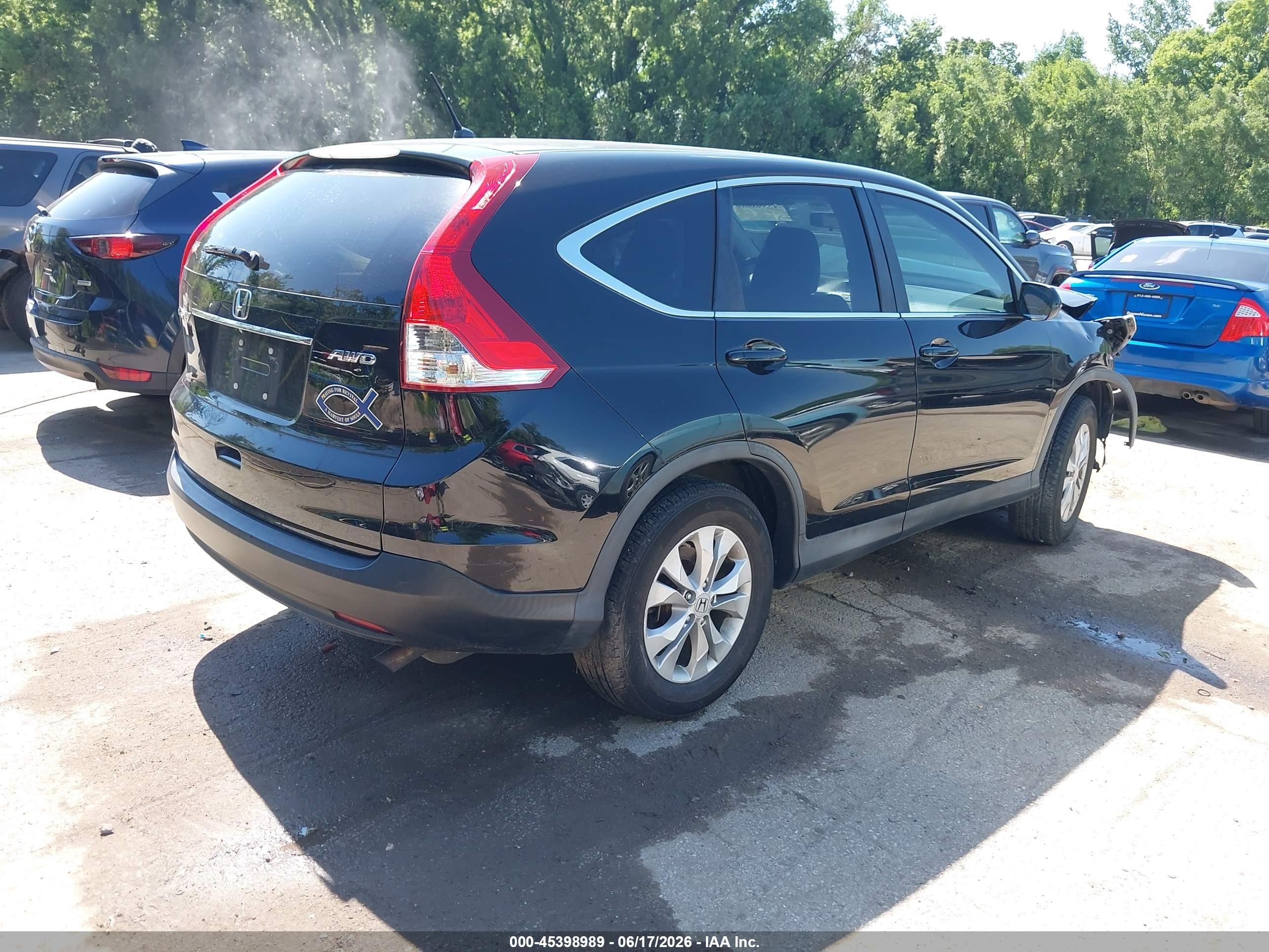 2013 Honda Cr-v Ex Black vin: 2HKRM4H50DH686424