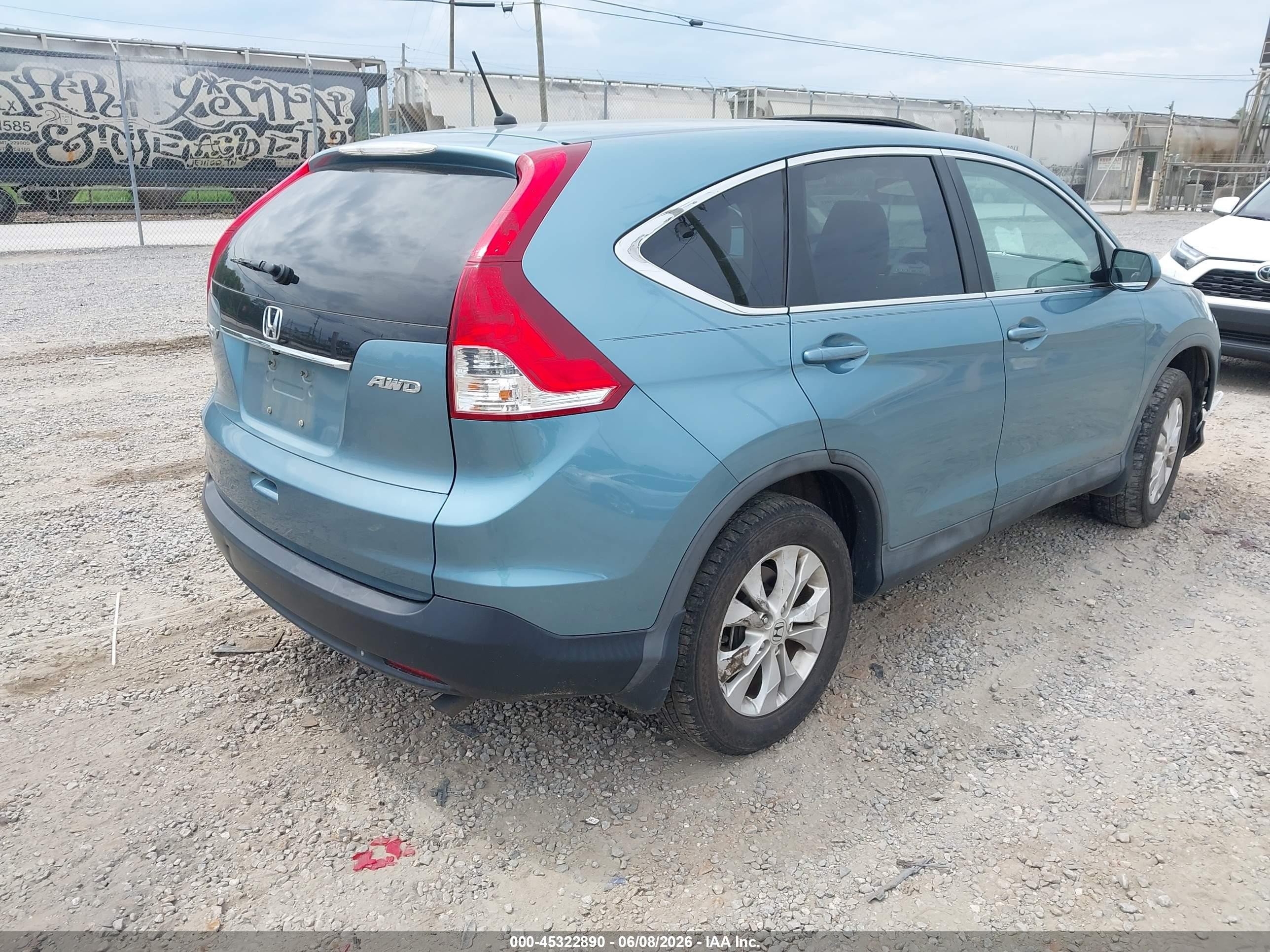 2014 Honda Cr-v Ex Blue vin: 2HKRM4H50EH612969