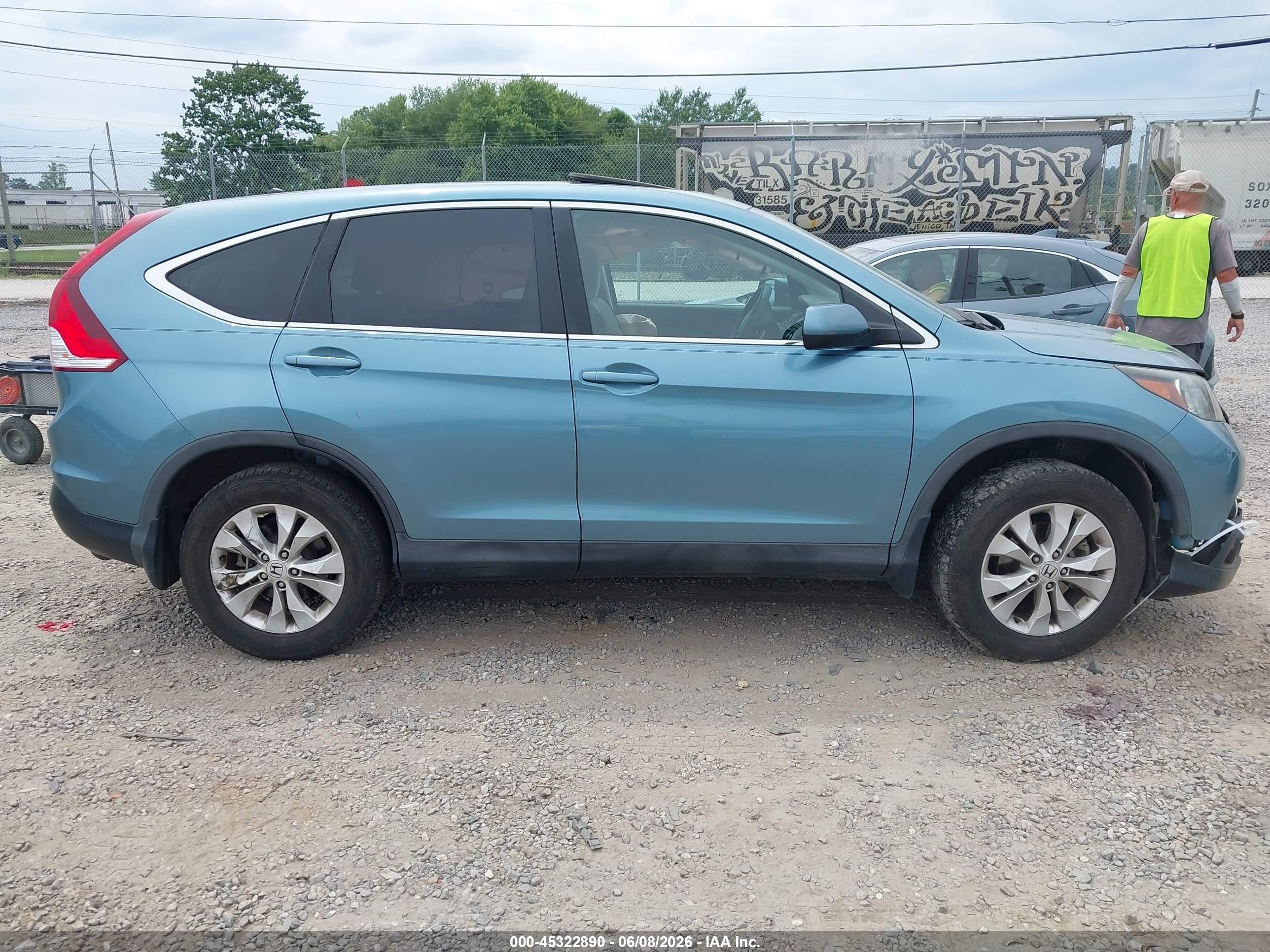2014 Honda Cr-v Ex Blue vin: 2HKRM4H50EH612969