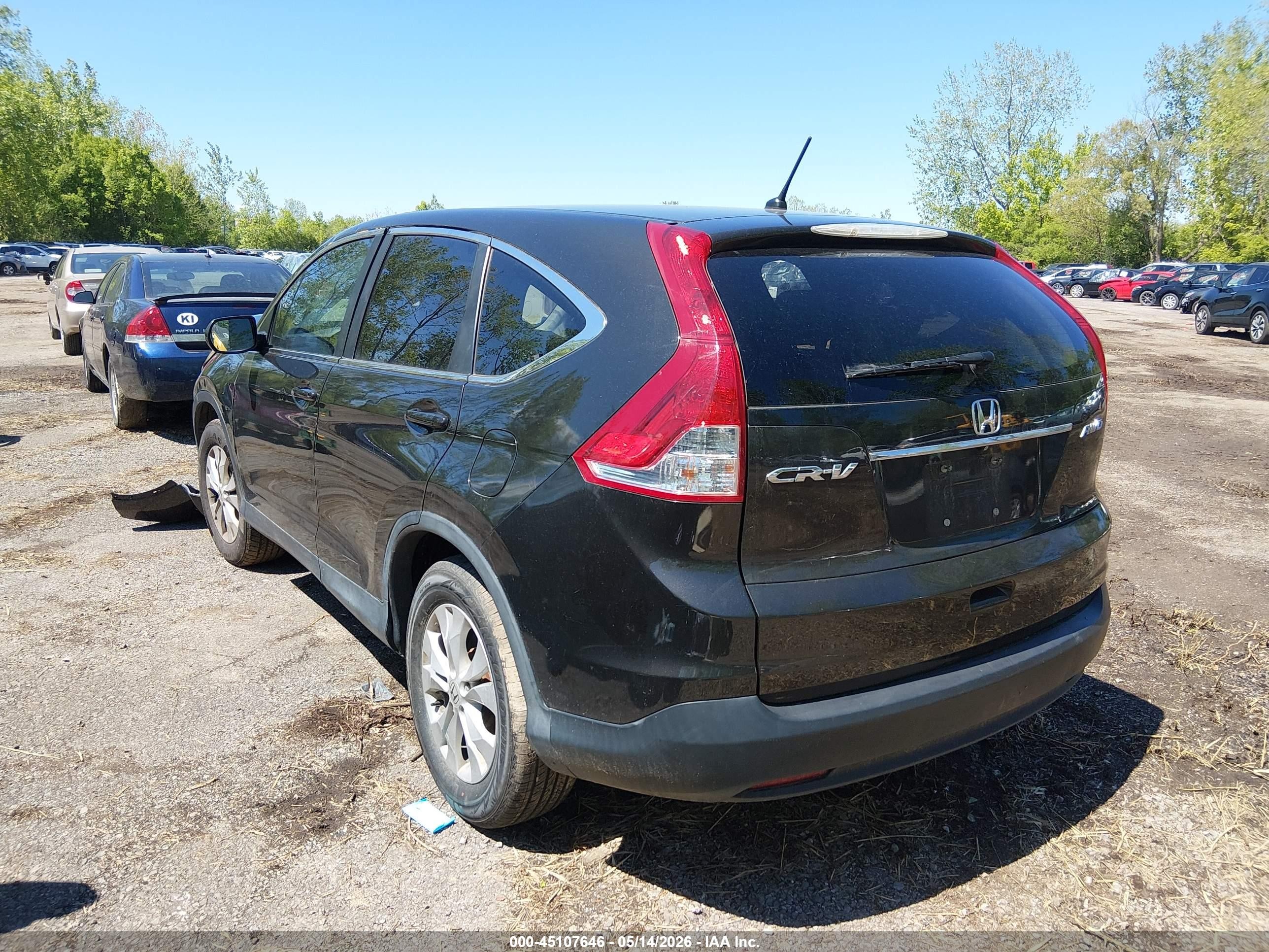 2014 Honda Cr-v Ex Black vin: 2HKRM4H50EH658995