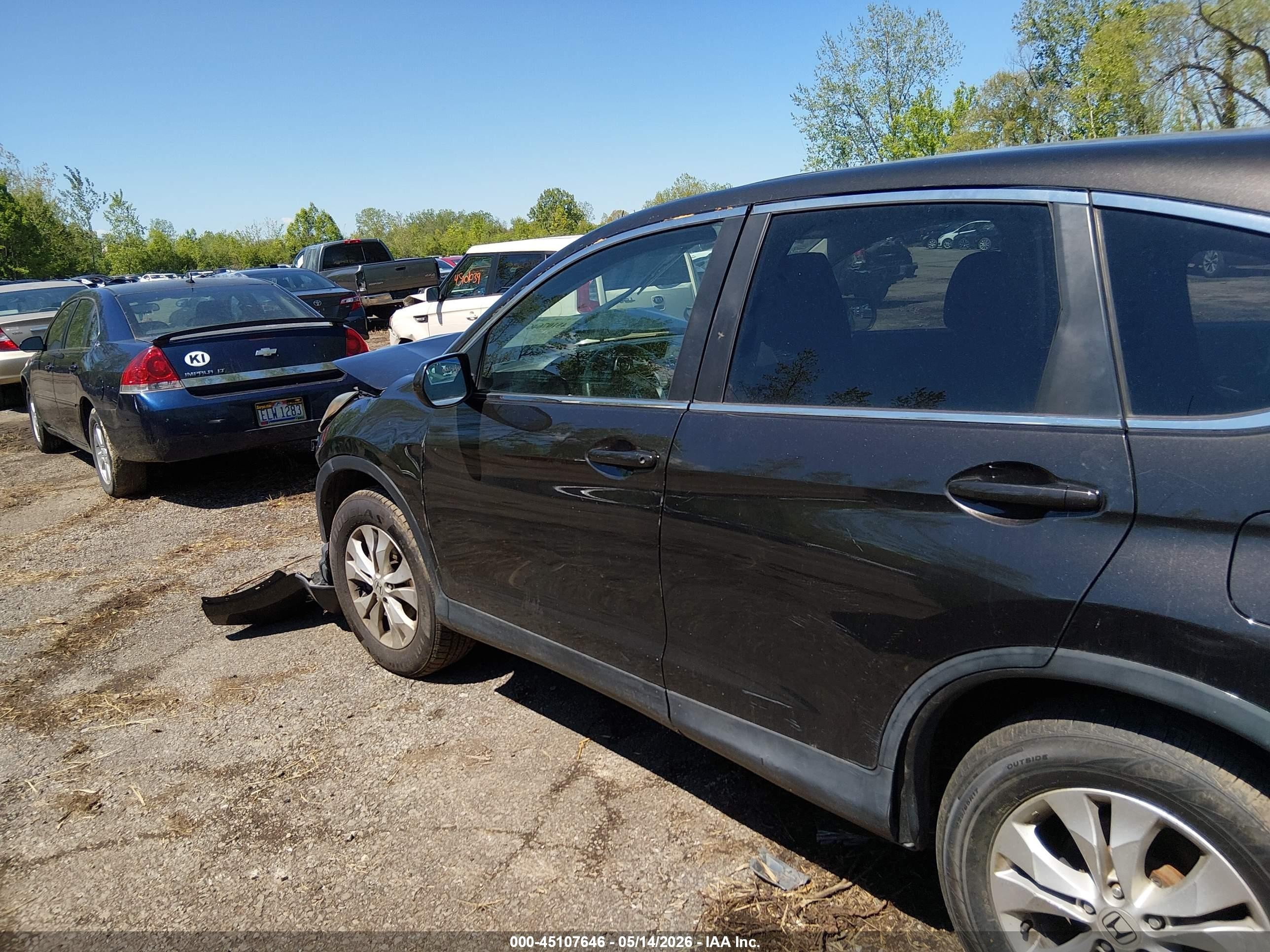 2014 Honda Cr-v Ex Black vin: 2HKRM4H50EH658995