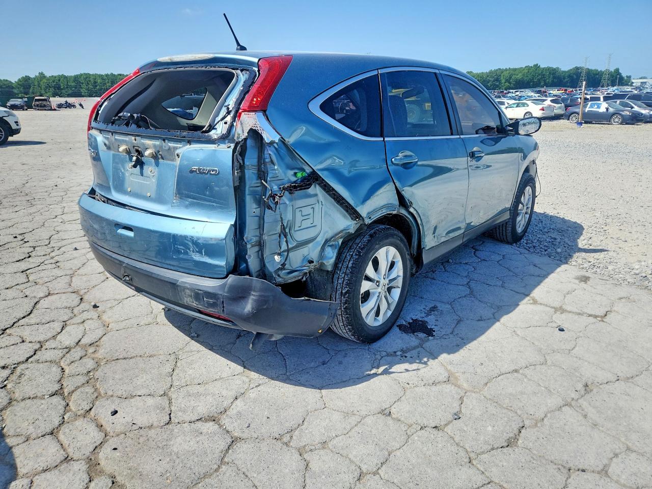 2014 Honda Cr-v Ex Blue vin: 2HKRM4H50EH699739