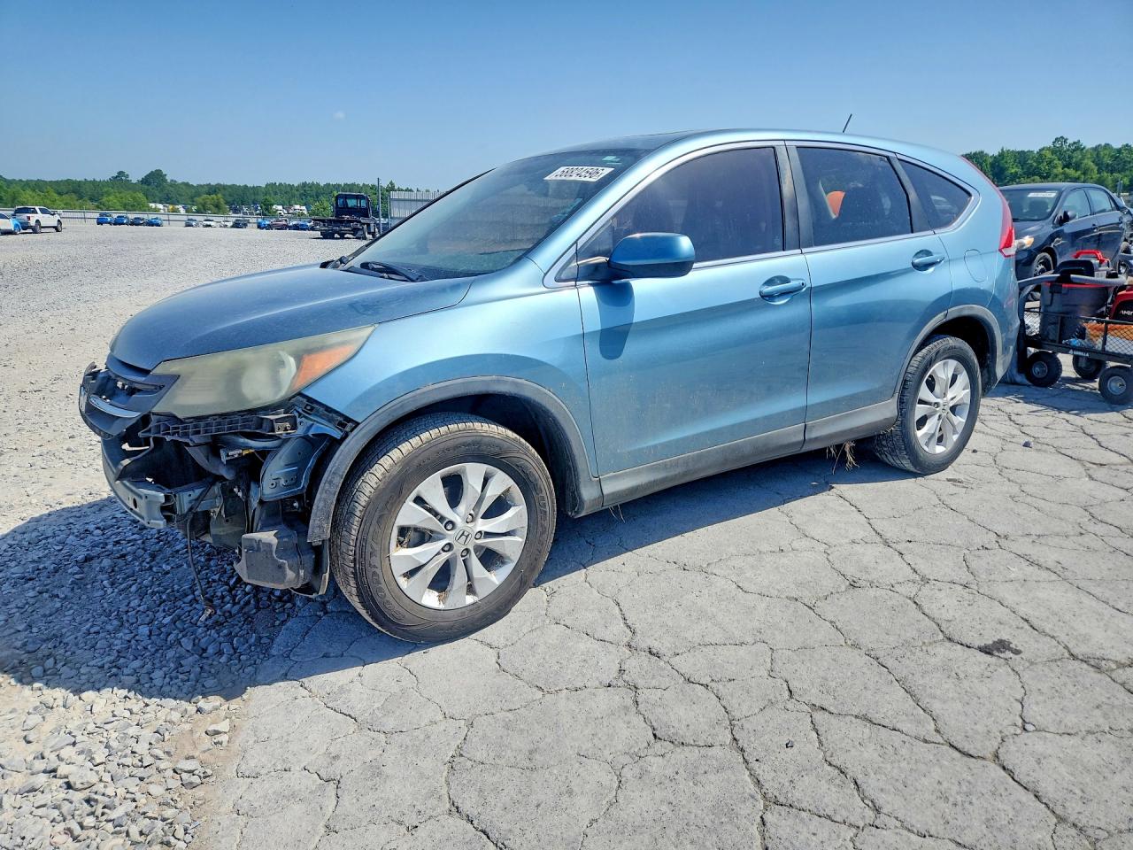2014 Honda Cr-v Ex Blue vin: 2HKRM4H50EH699739