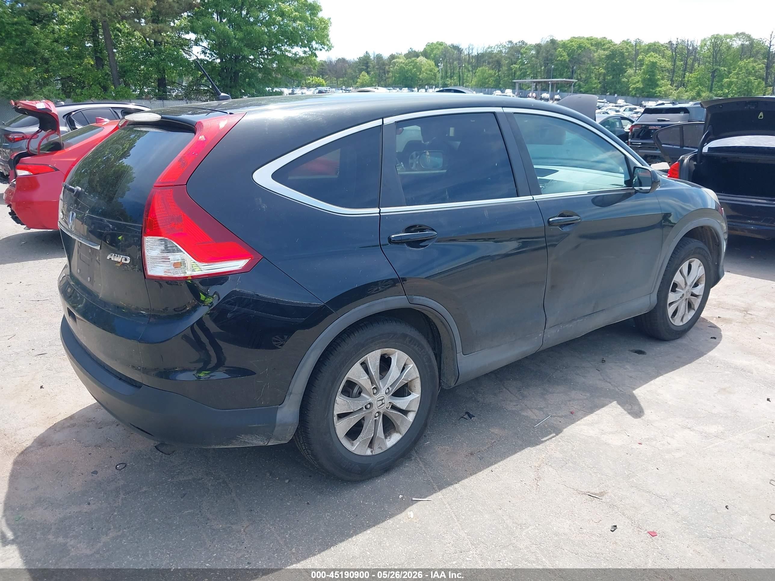 2014 Honda Cr-v Ex Black vin: 2HKRM4H50EH707838