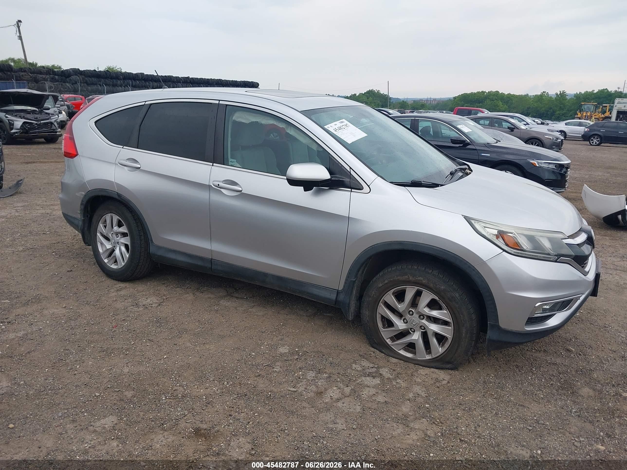 2015 Honda Cr-v Ex Silver vin: 2HKRM4H50FH636724