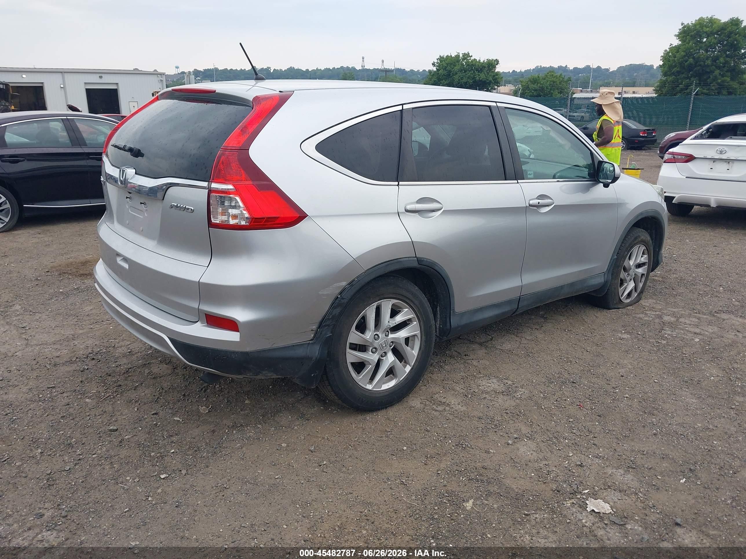 2015 Honda Cr-v Ex Серебряный vin: 2HKRM4H50FH636724