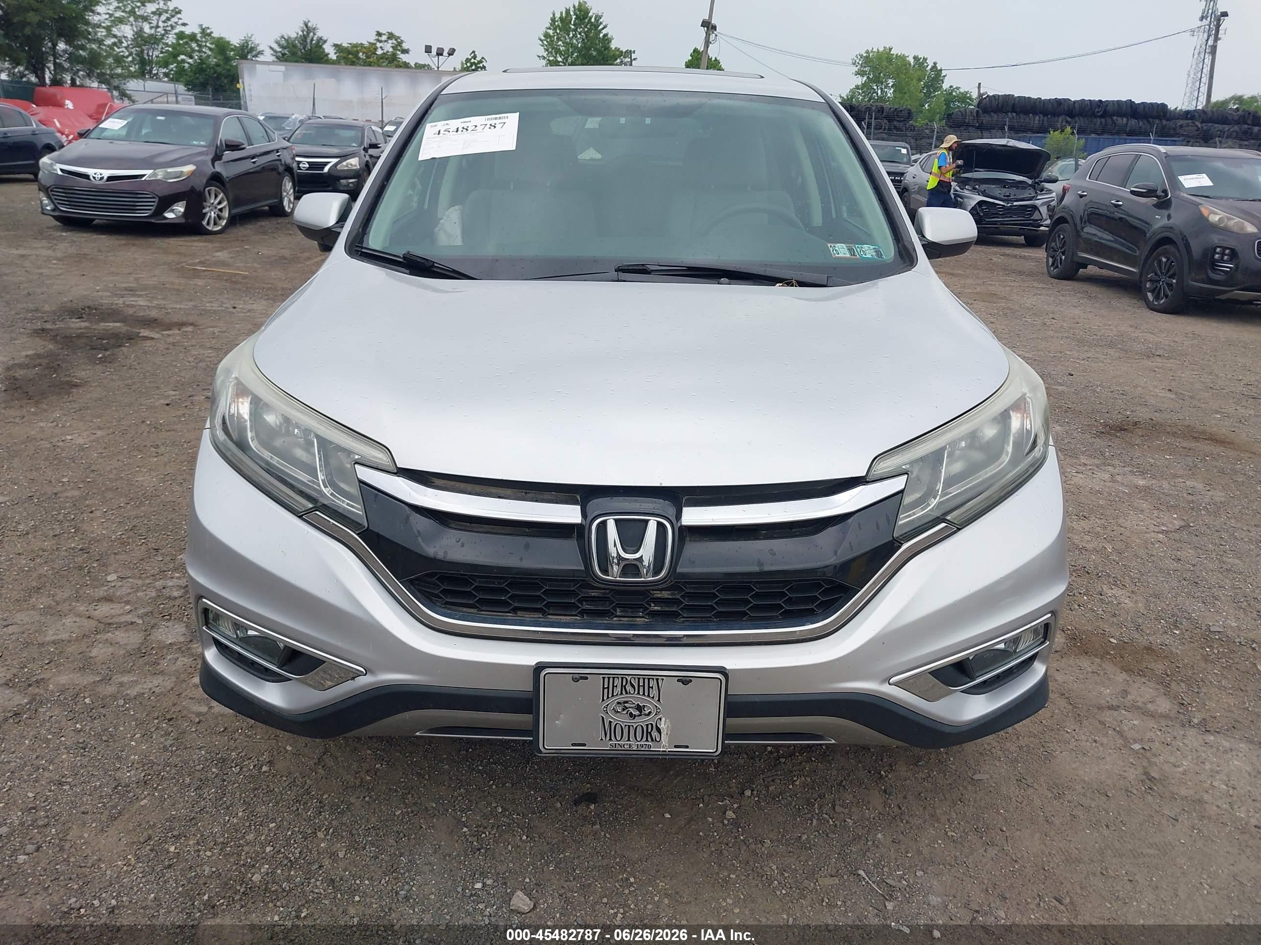 2015 Honda Cr-v Ex Серебряный vin: 2HKRM4H50FH636724
