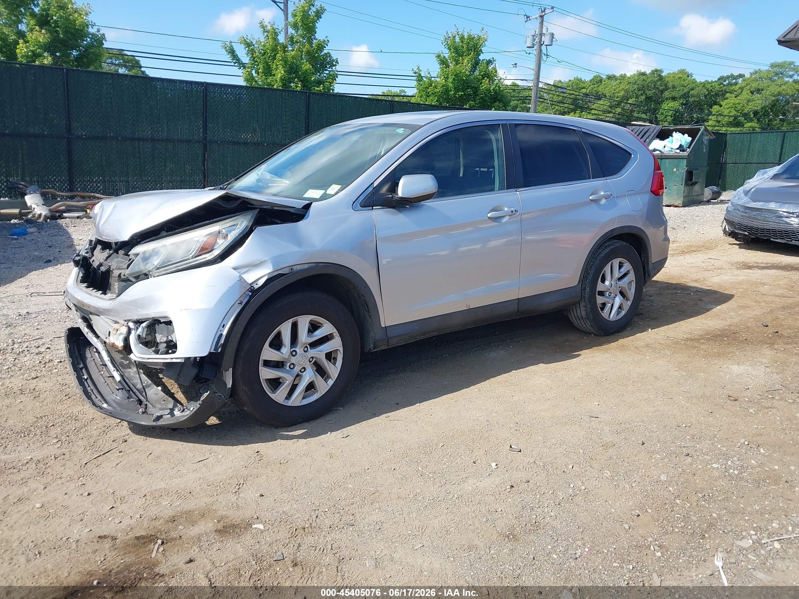 2015 Honda Cr-v Ex Gray vin: 2HKRM4H50FH701359