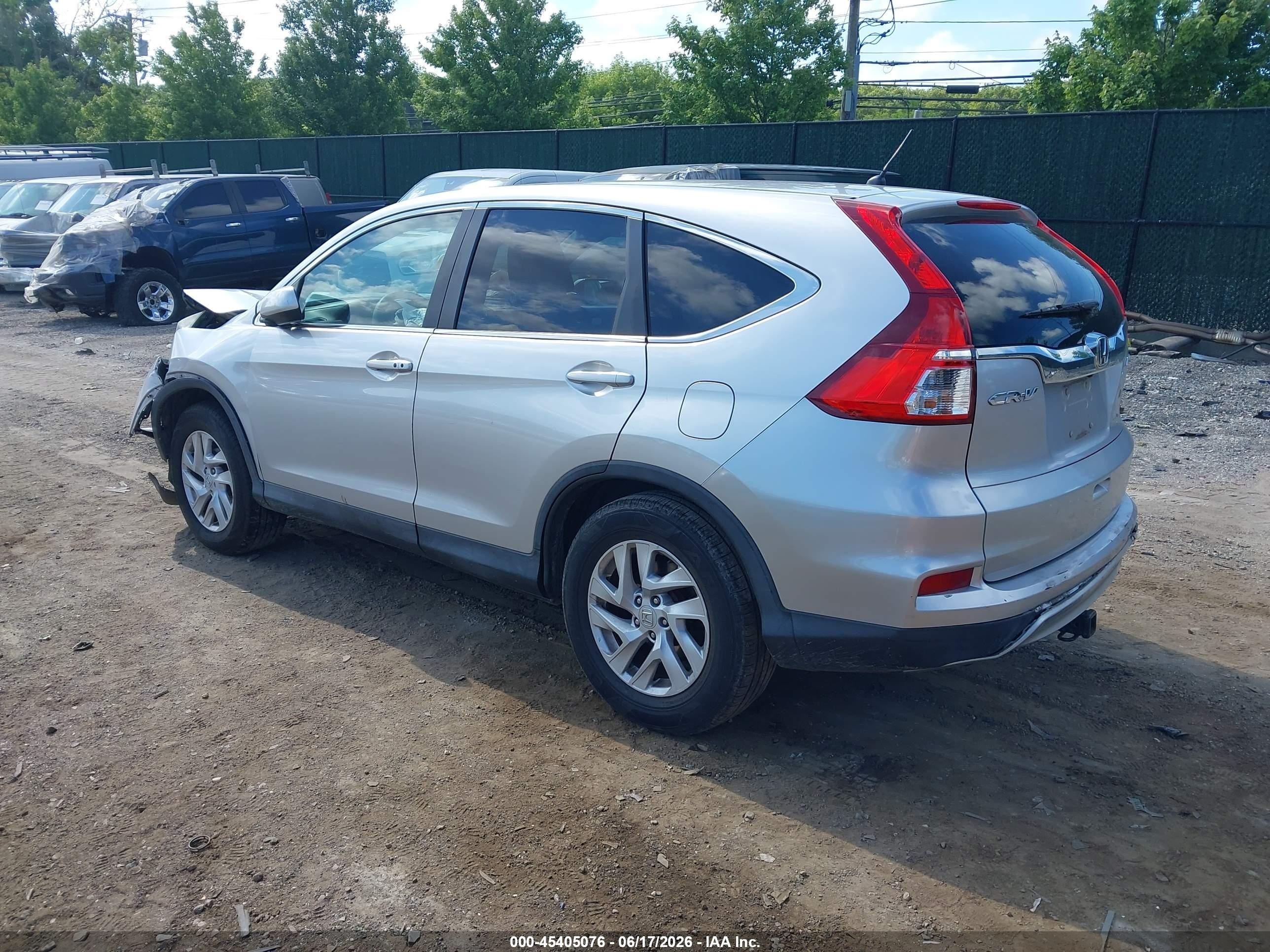 2015 Honda Cr-v Ex Gray vin: 2HKRM4H50FH701359