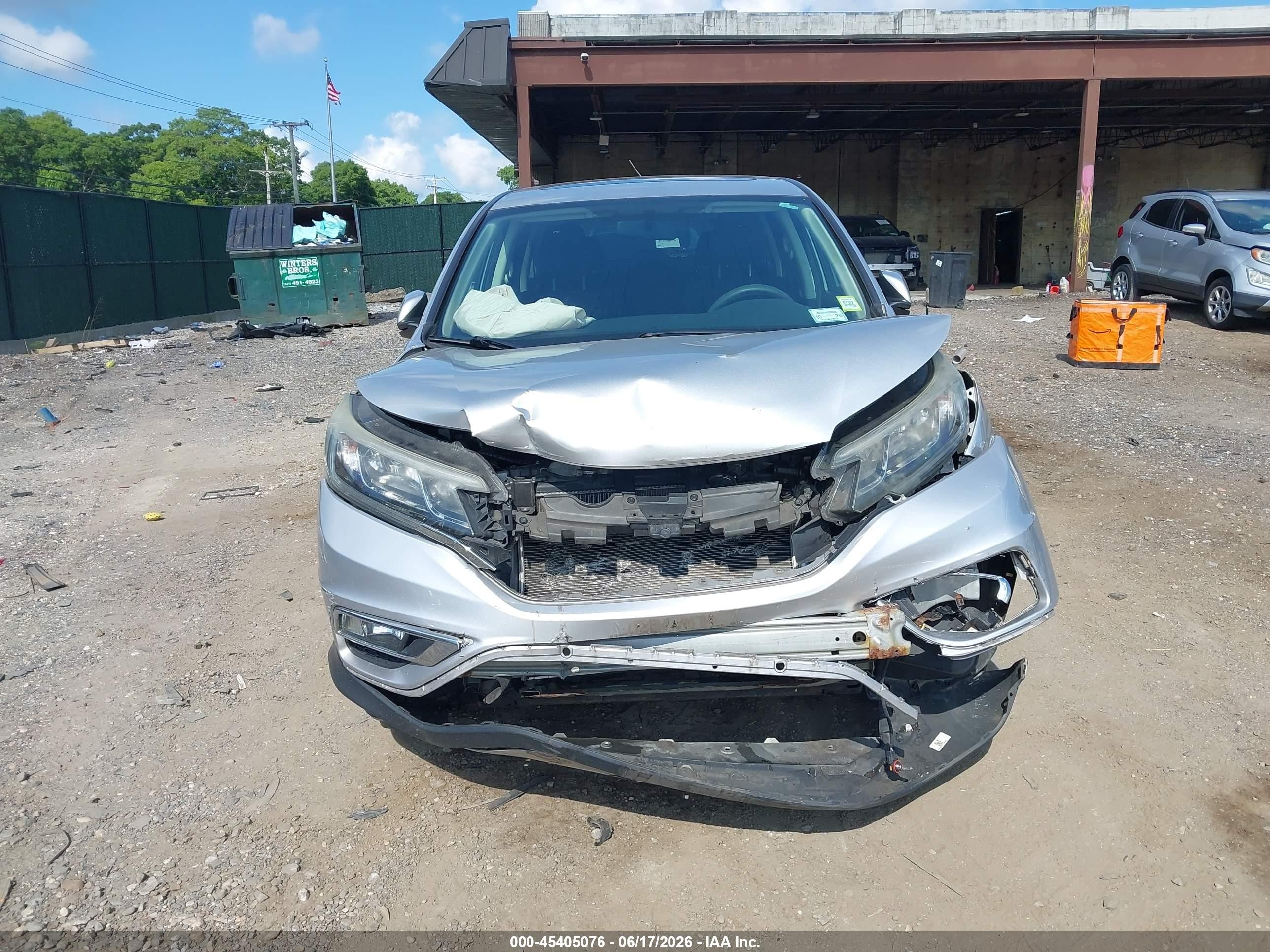 2015 Honda Cr-v Ex Gray vin: 2HKRM4H50FH701359