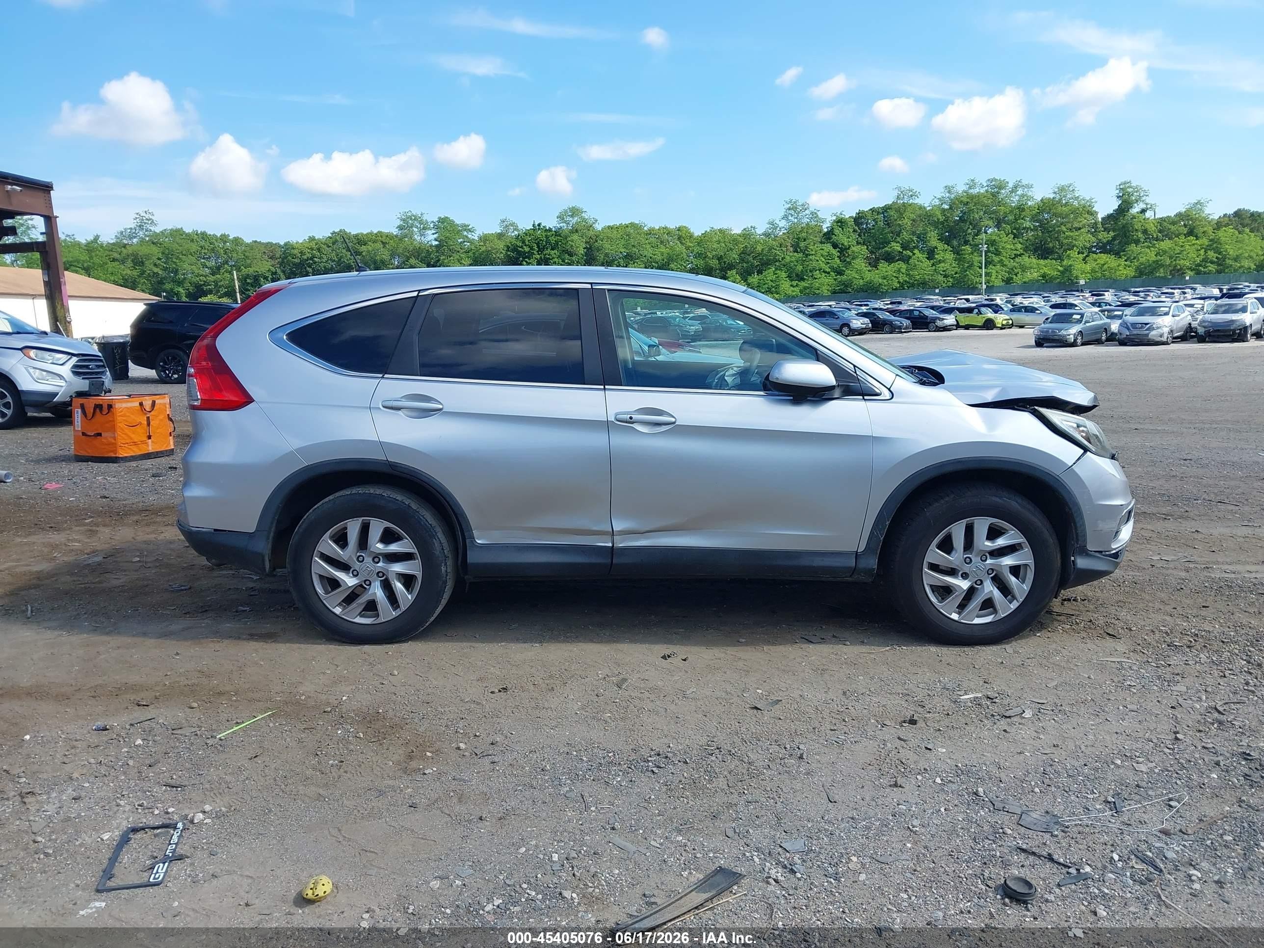 2015 Honda Cr-v Ex Gray vin: 2HKRM4H50FH701359