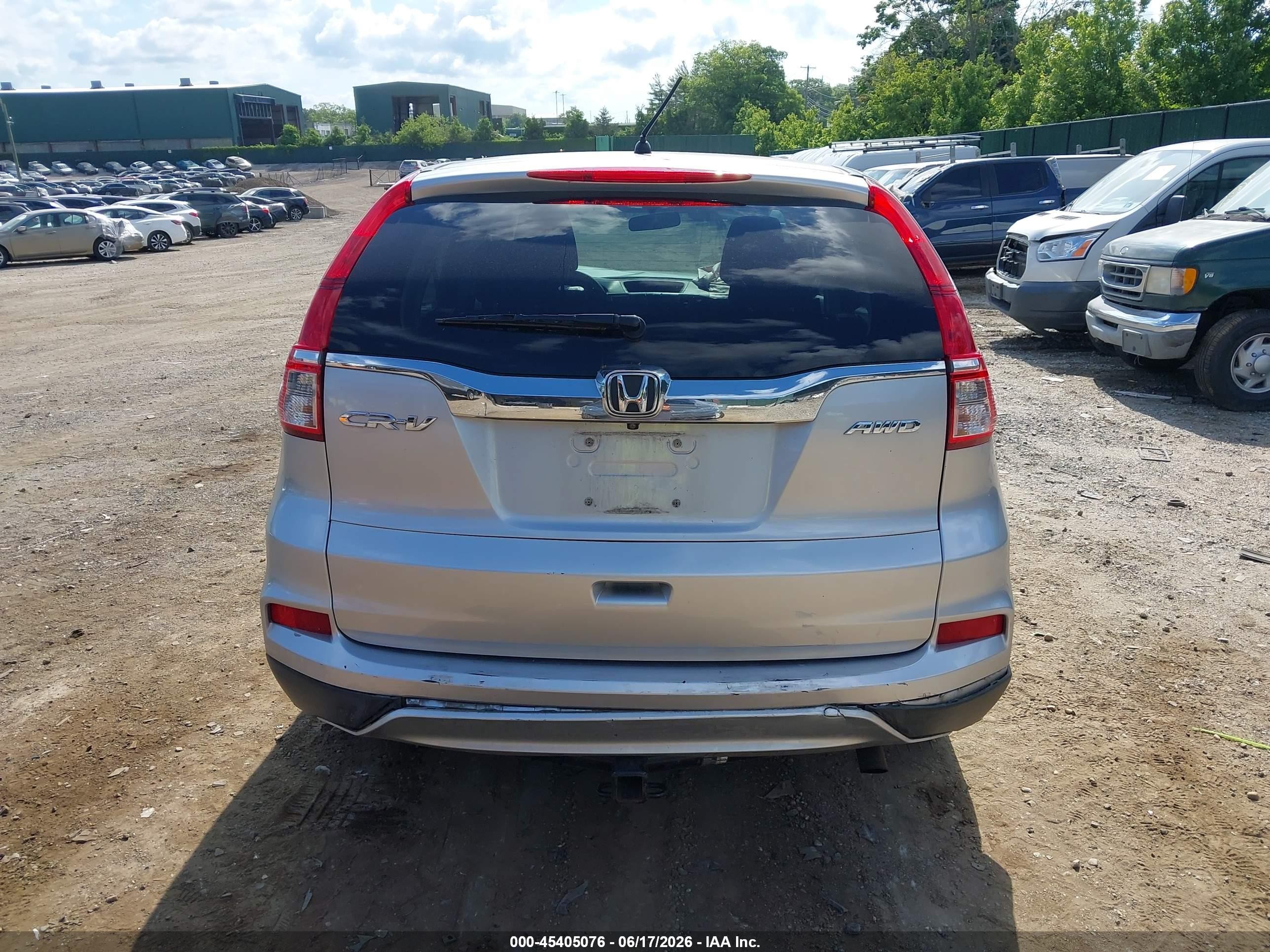 2015 Honda Cr-v Ex Gray vin: 2HKRM4H50FH701359