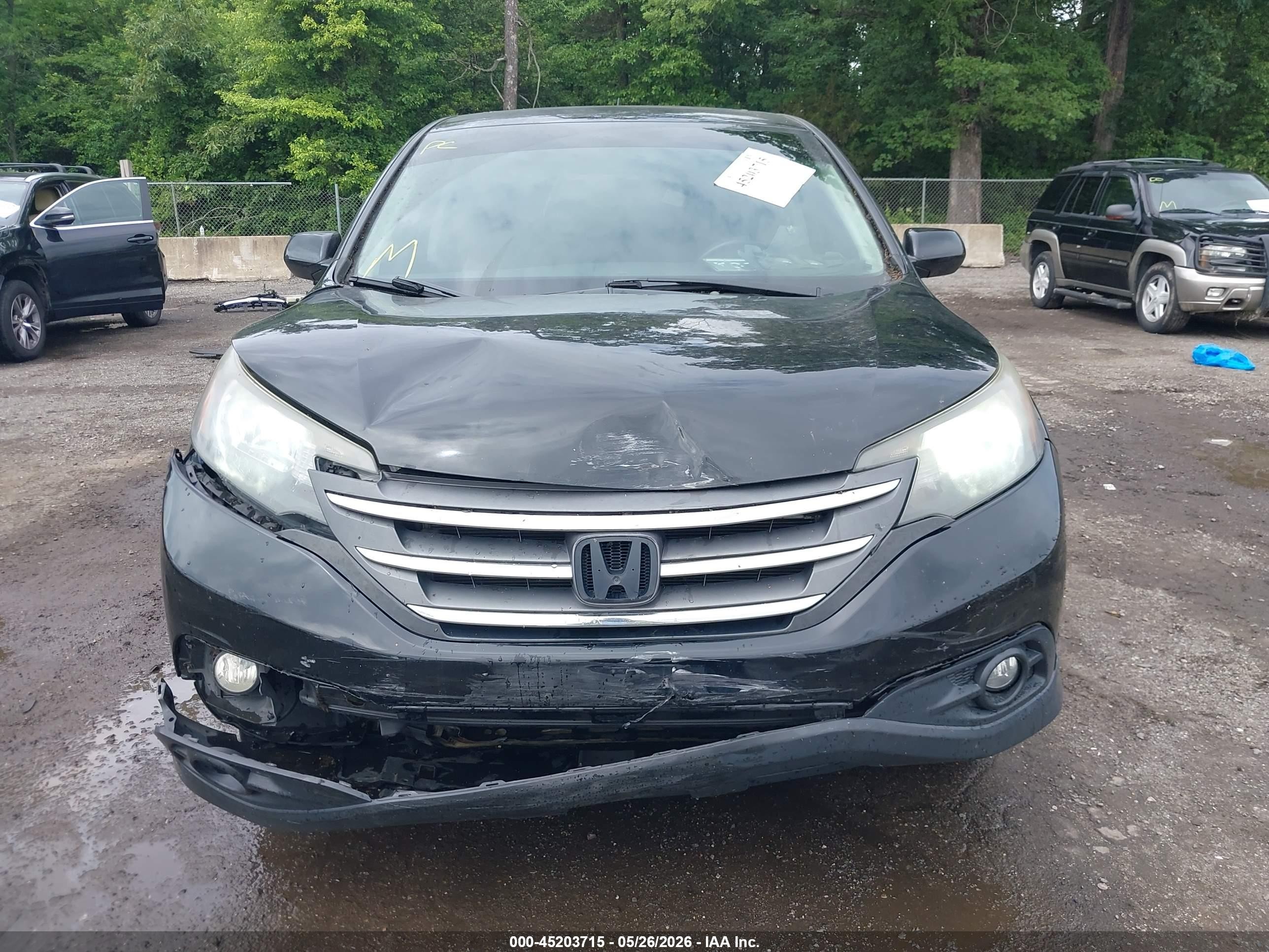 2012 Honda Cr-v Ex Черный vin: 2HKRM4H51CH615067