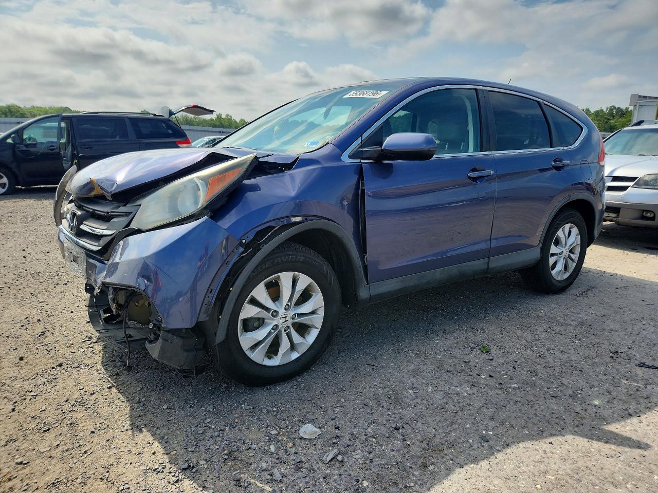 2013 Honda Cr-v Ex Blue vin: 2HKRM4H51DH659443