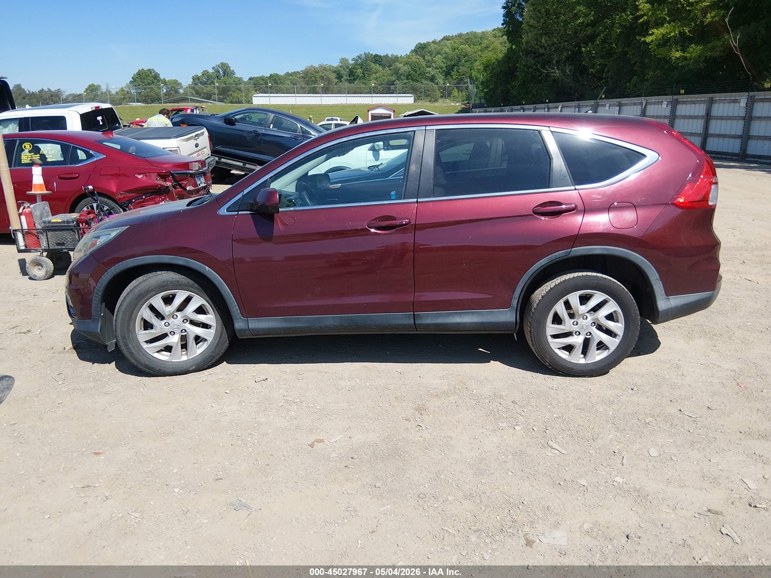 2015 Honda Cr-v Ex Темно-бордовый vin: 2HKRM4H51FH642242