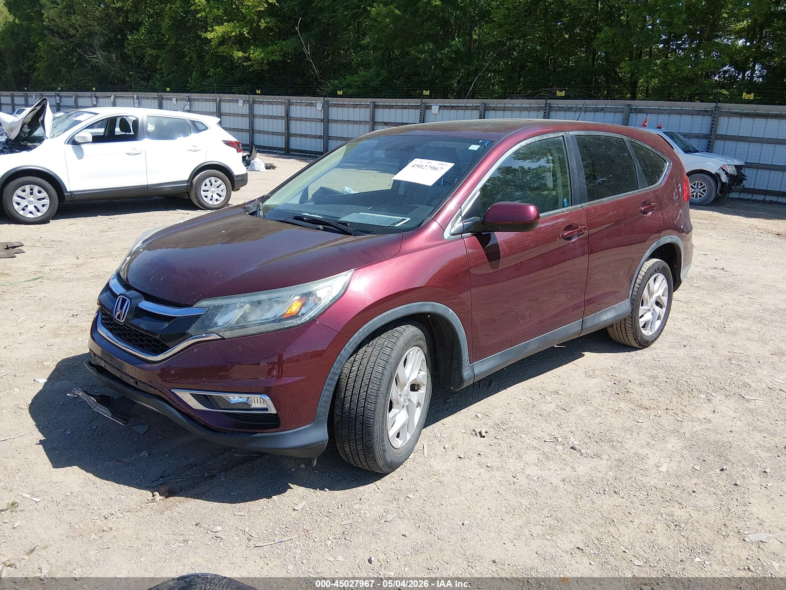 2015 Honda Cr-v Ex Темно-бордовый vin: 2HKRM4H51FH642242