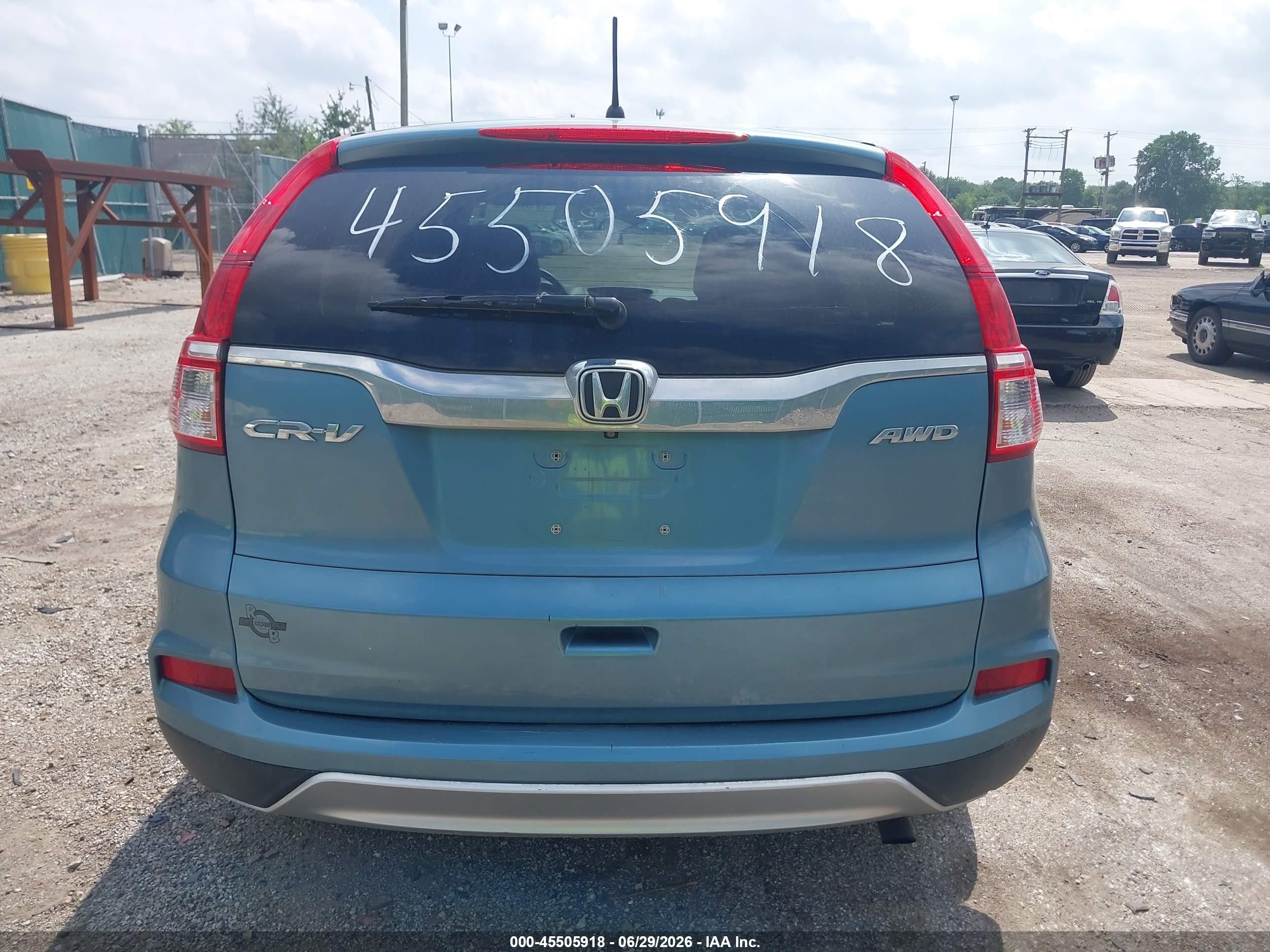 2015 Honda Cr-v Ex Синий vin: 2HKRM4H51FH653323