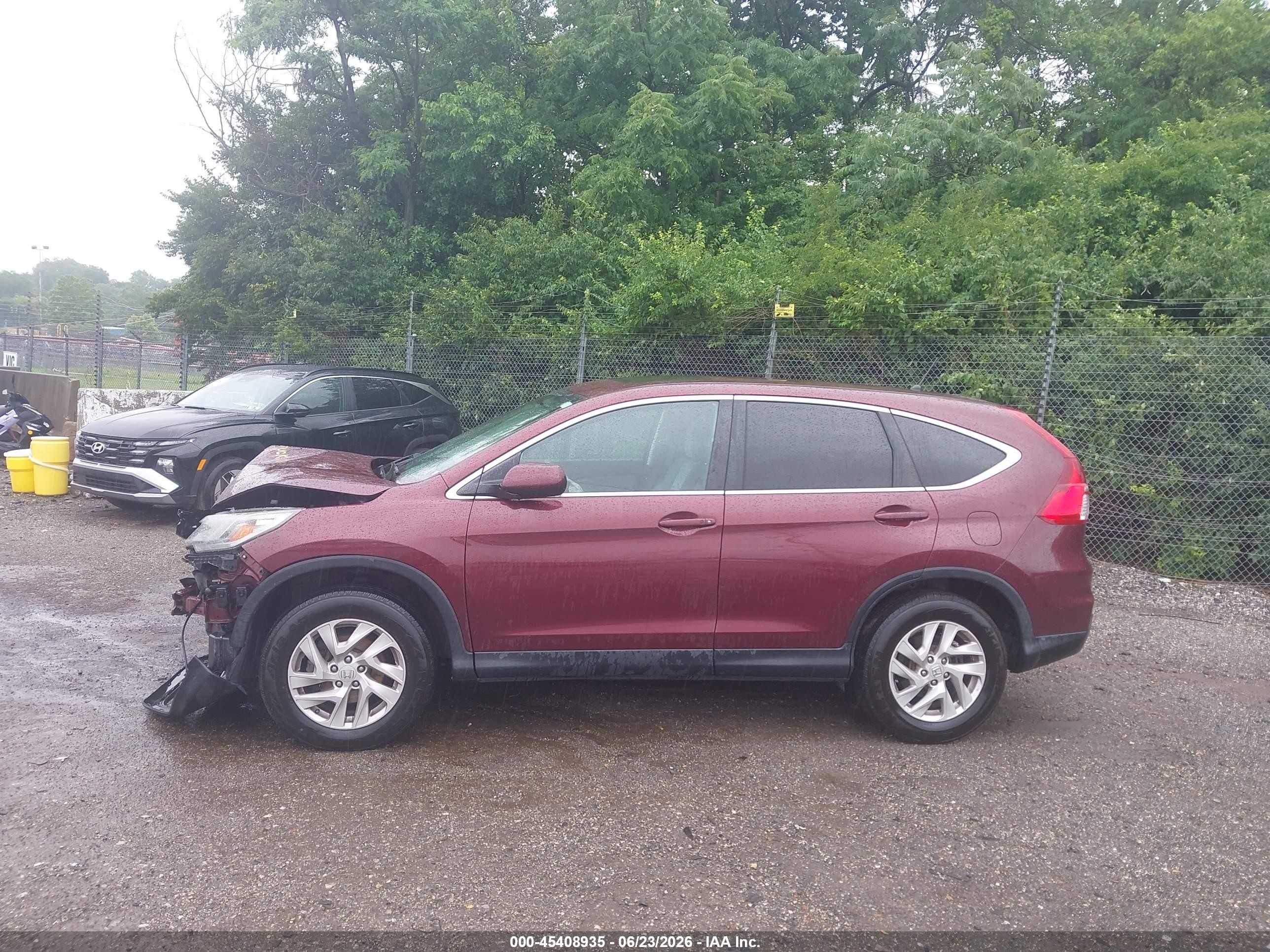2015 Honda Cr-v Ex Burgundy vin: 2HKRM4H51FH683356