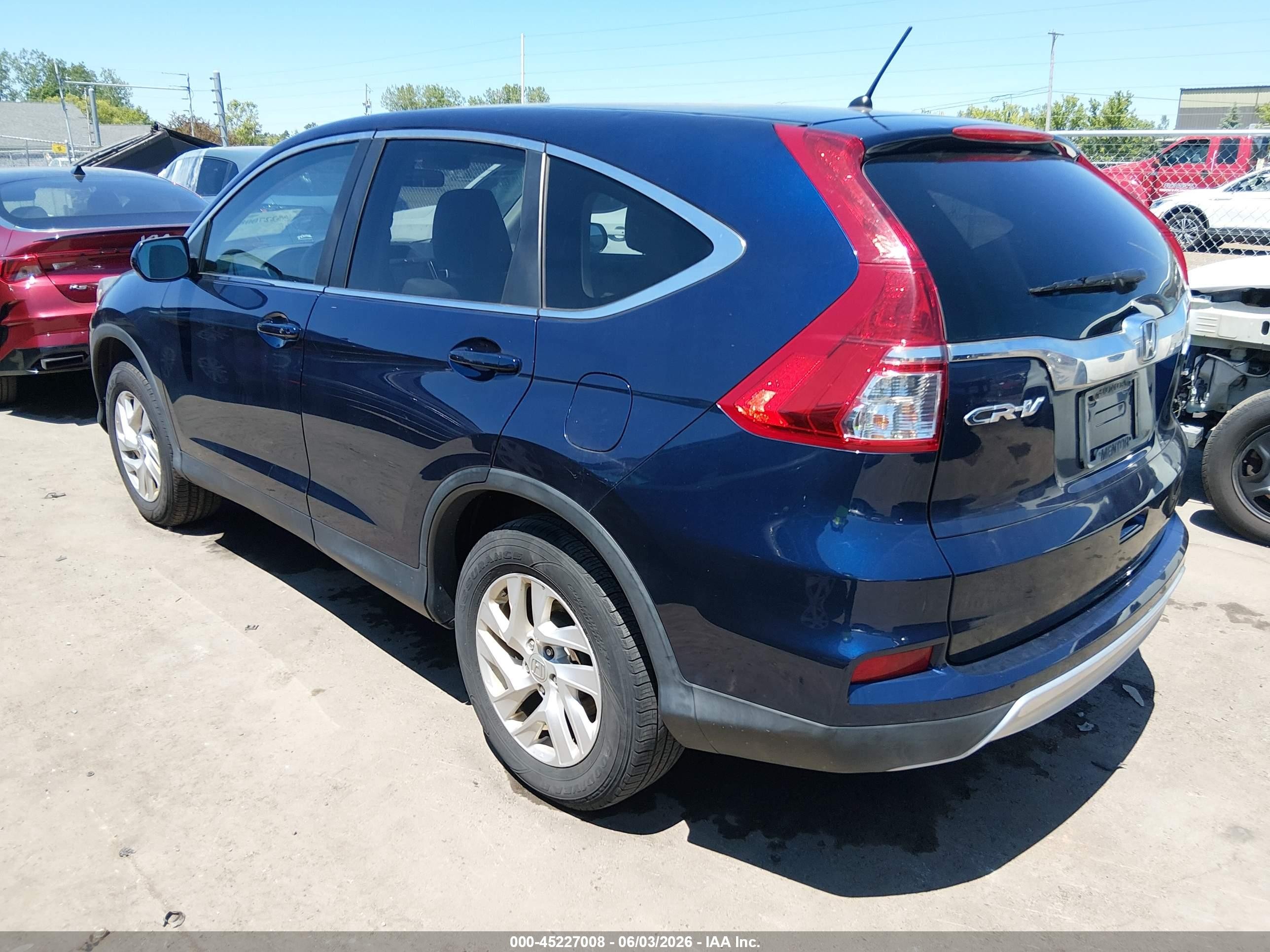 2015 Honda Cr-v Ex Blue vin: 2HKRM4H51FH685642
