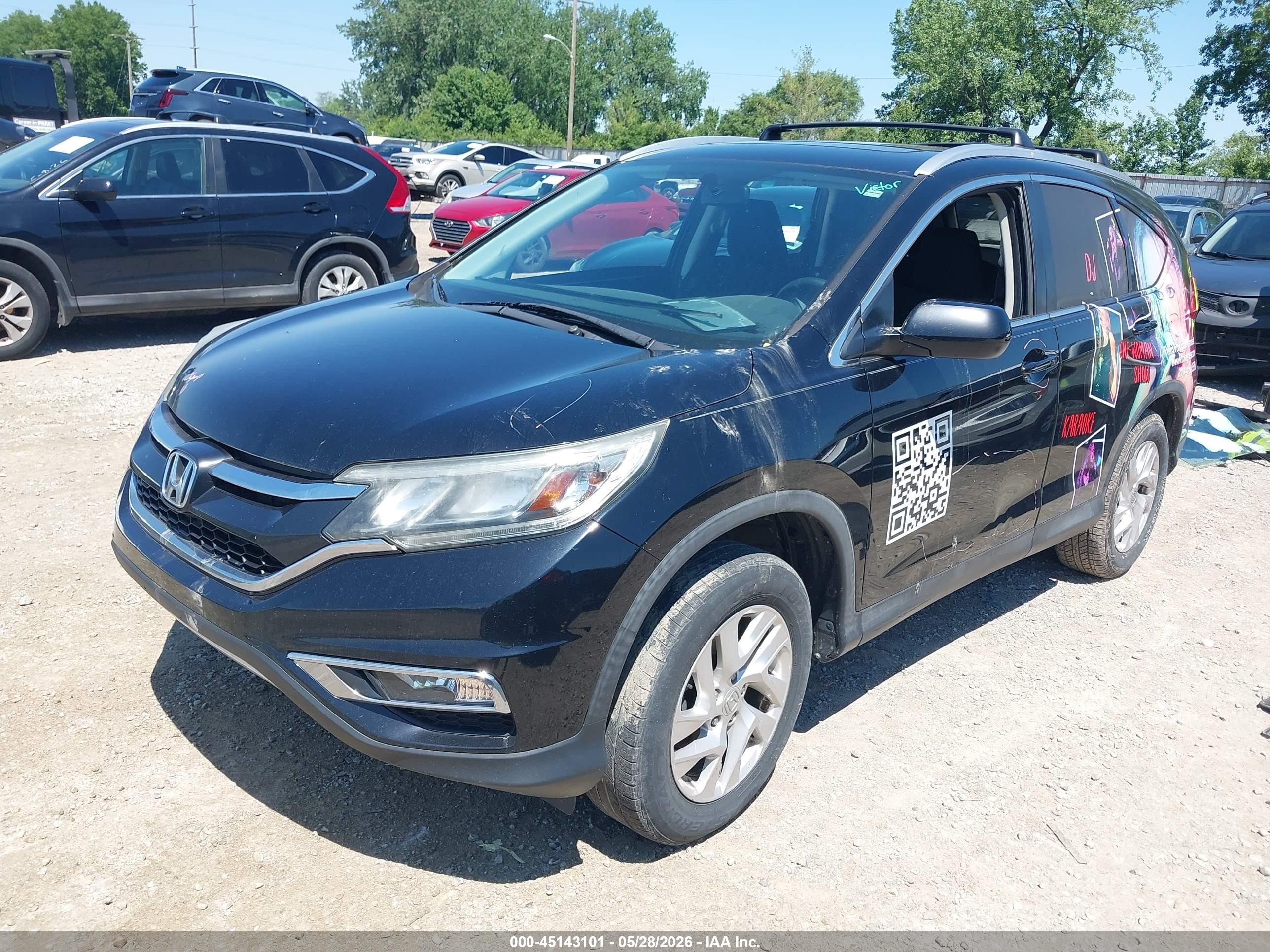 2016 Honda Cr-v Ex Черный vin: 2HKRM4H51GH656983