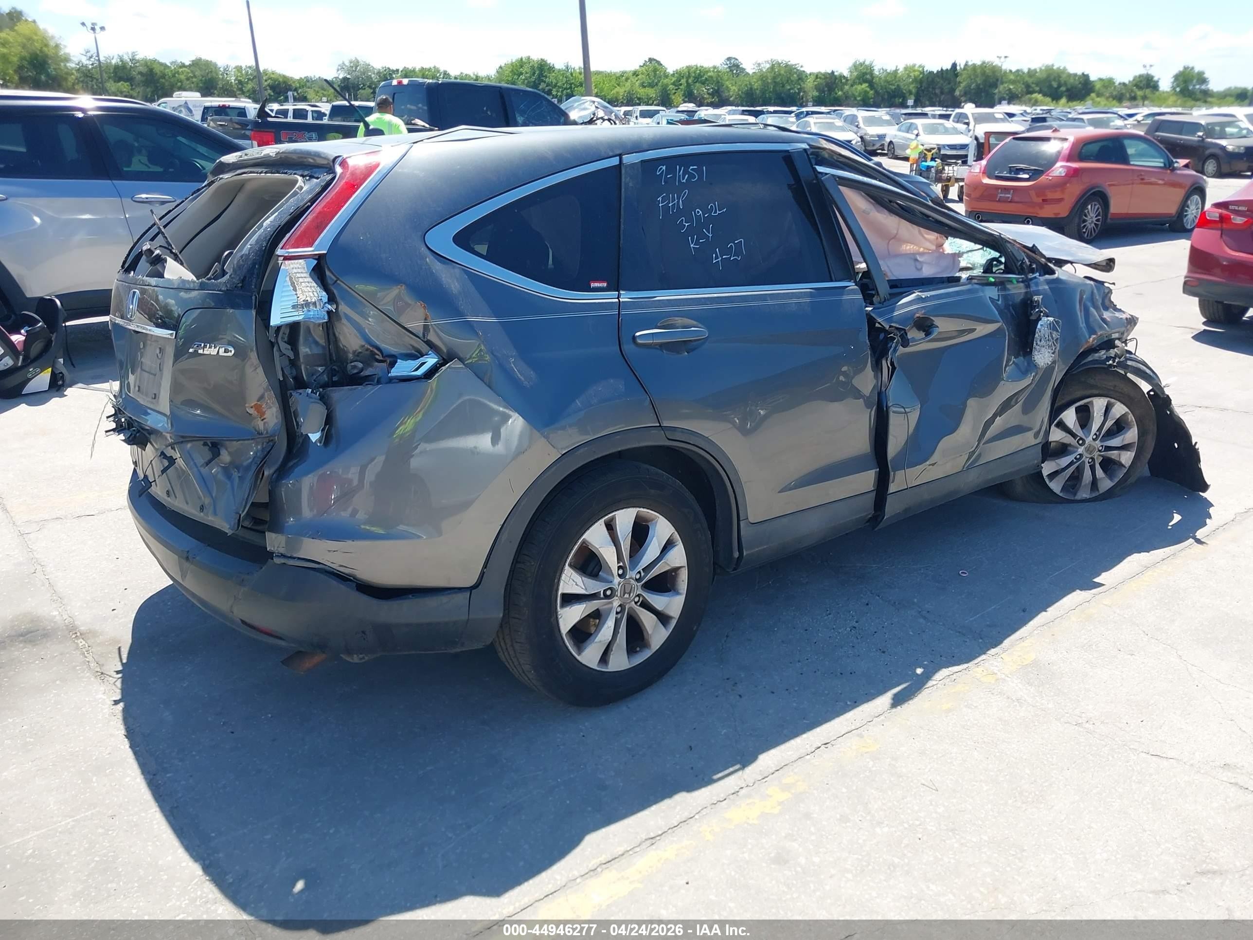 2012 Honda Cr-v Ex Синий vin: 2HKRM4H52CH613053