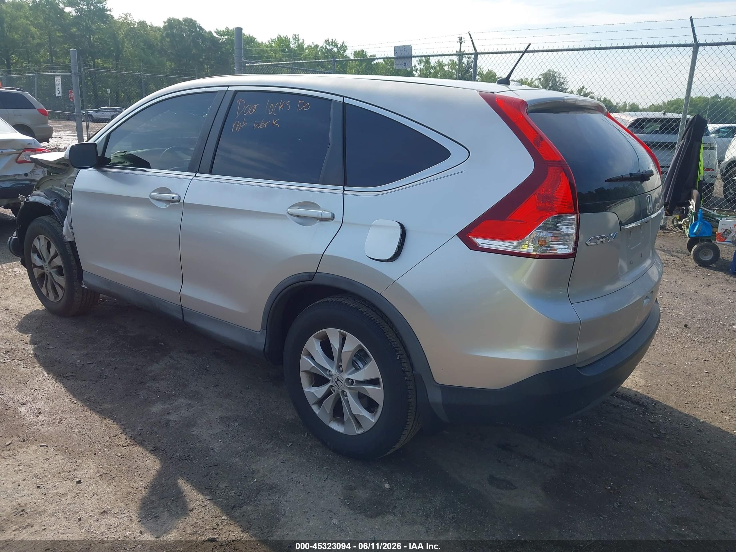 2012 Honda Cr-v Ex Серебряный vin: 2HKRM4H52CH614977