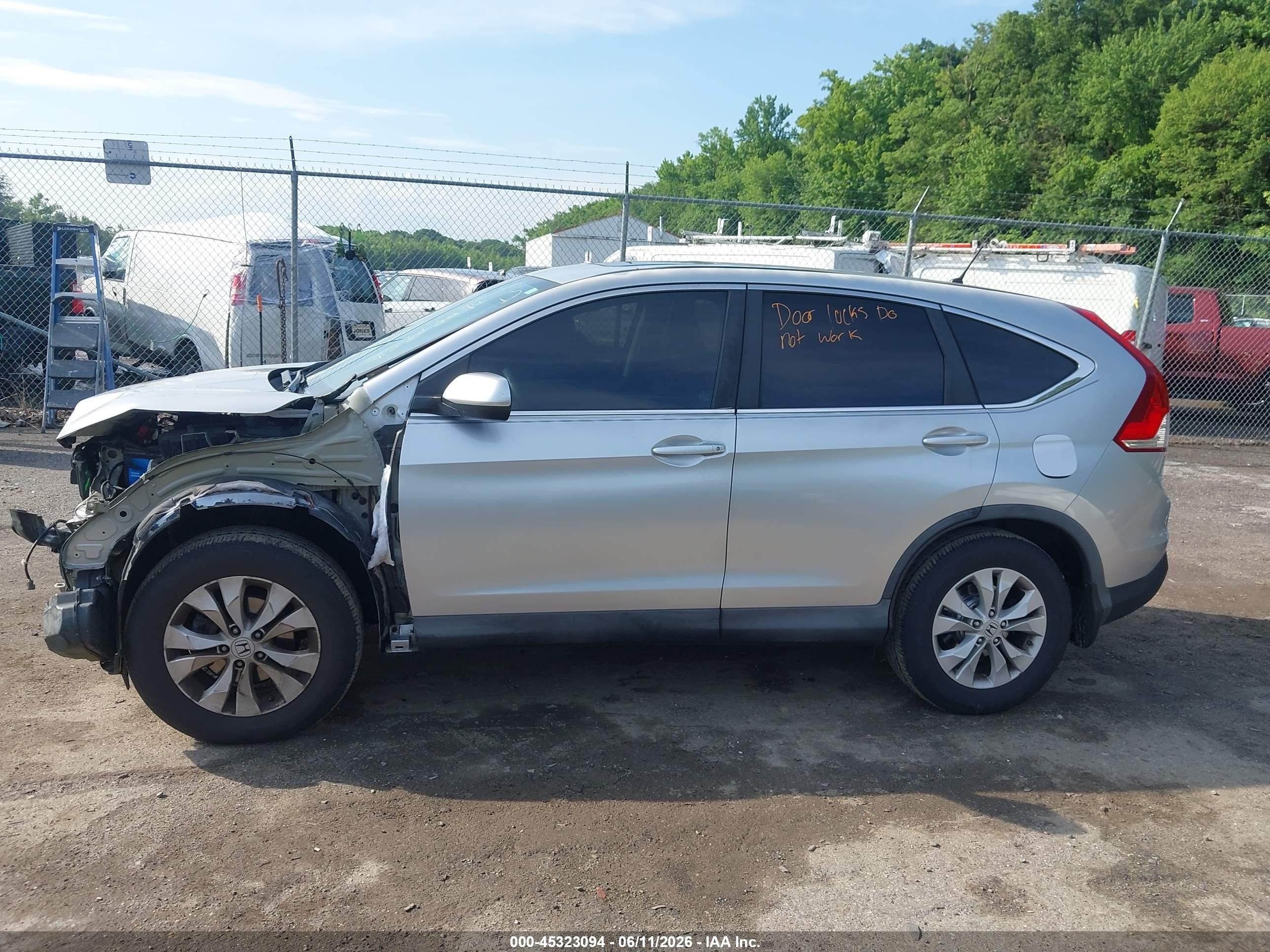 2012 Honda Cr-v Ex Серебряный vin: 2HKRM4H52CH614977