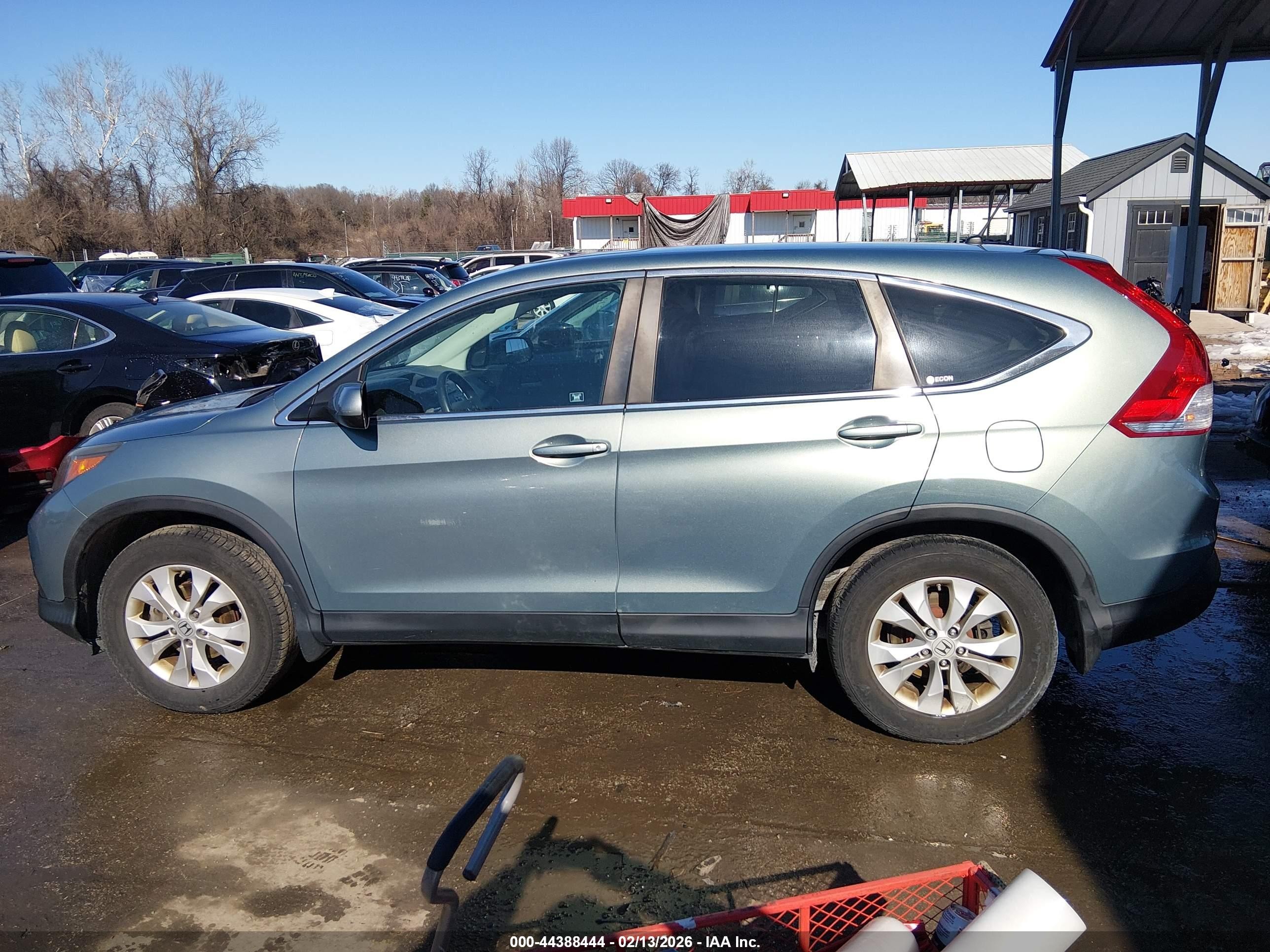 2012 Honda Cr-v Ex Light Blue vin: 2HKRM4H52CH634680