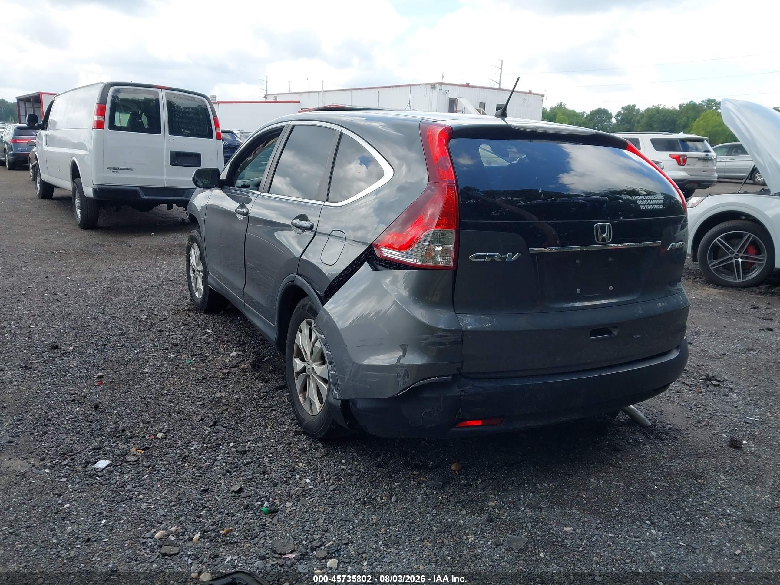 2013 Honda Cr-v Ex Gray vin: 2HKRM4H52DH611658