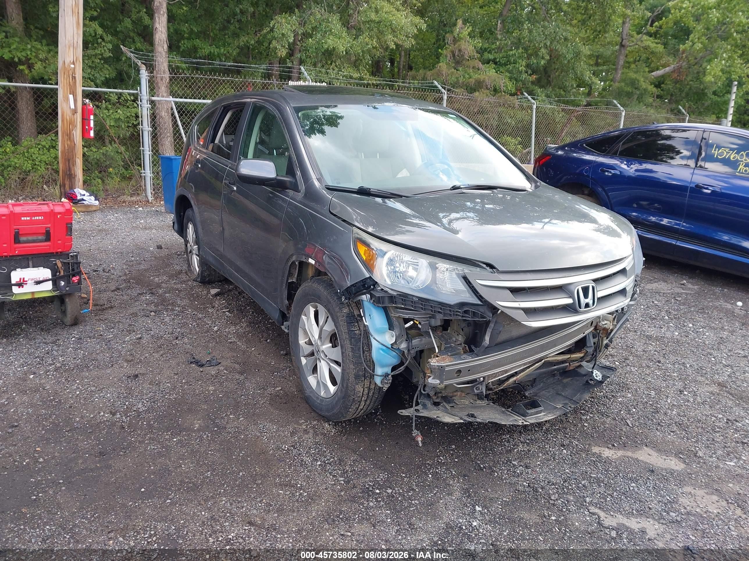 2013 Honda Cr-v Ex Gray vin: 2HKRM4H52DH611658