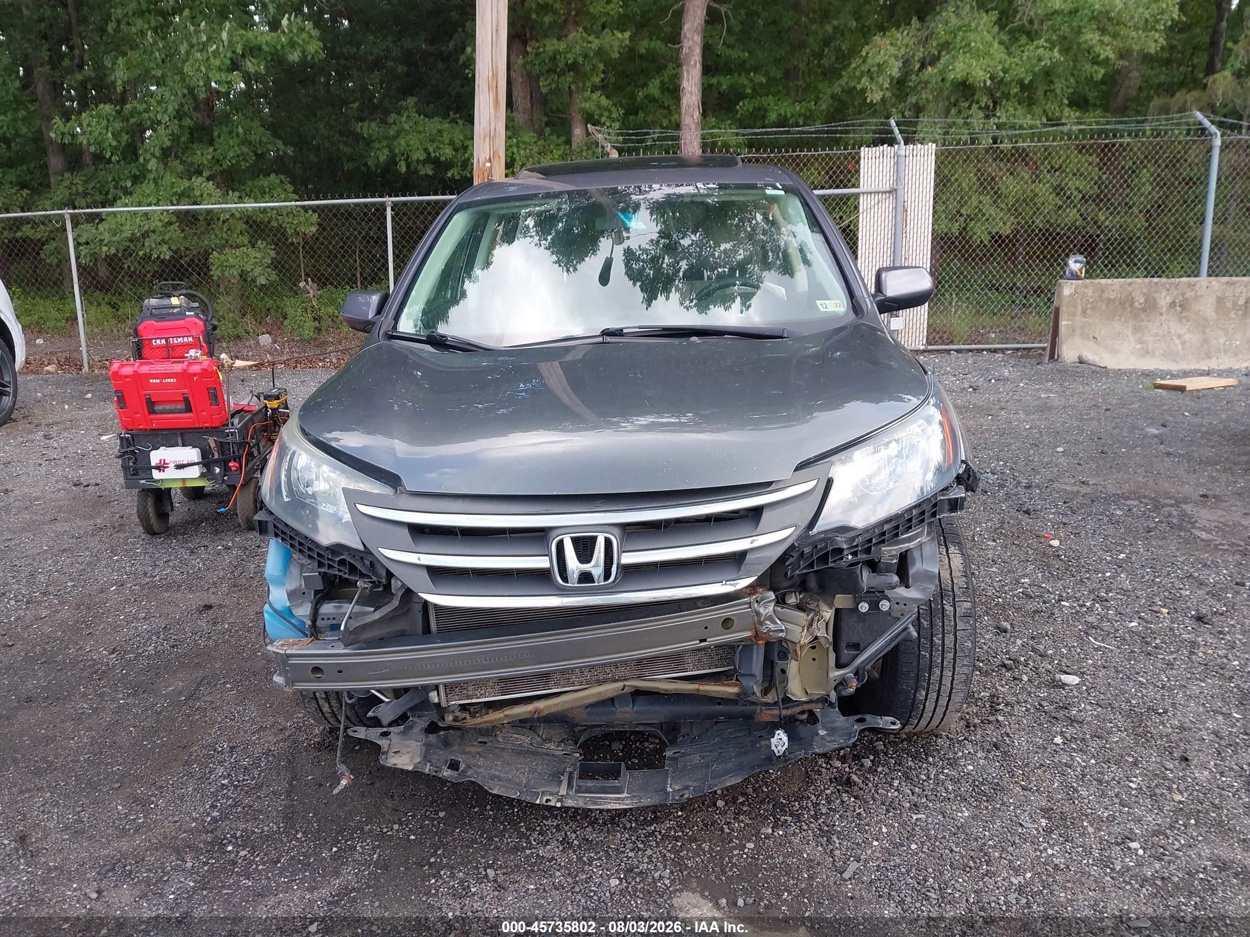 2013 Honda Cr-v Ex Gray vin: 2HKRM4H52DH611658