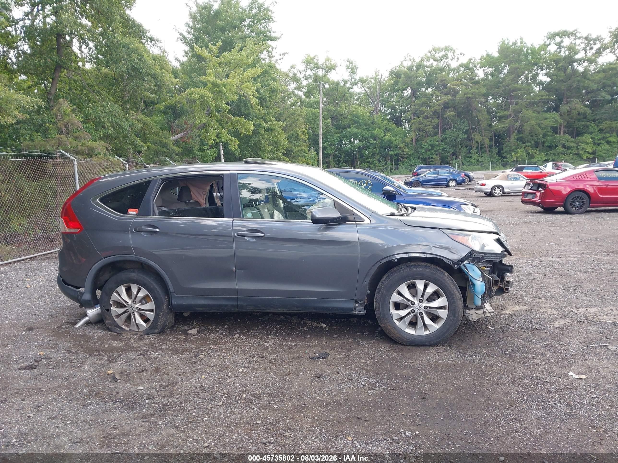 2013 Honda Cr-v Ex Gray vin: 2HKRM4H52DH611658