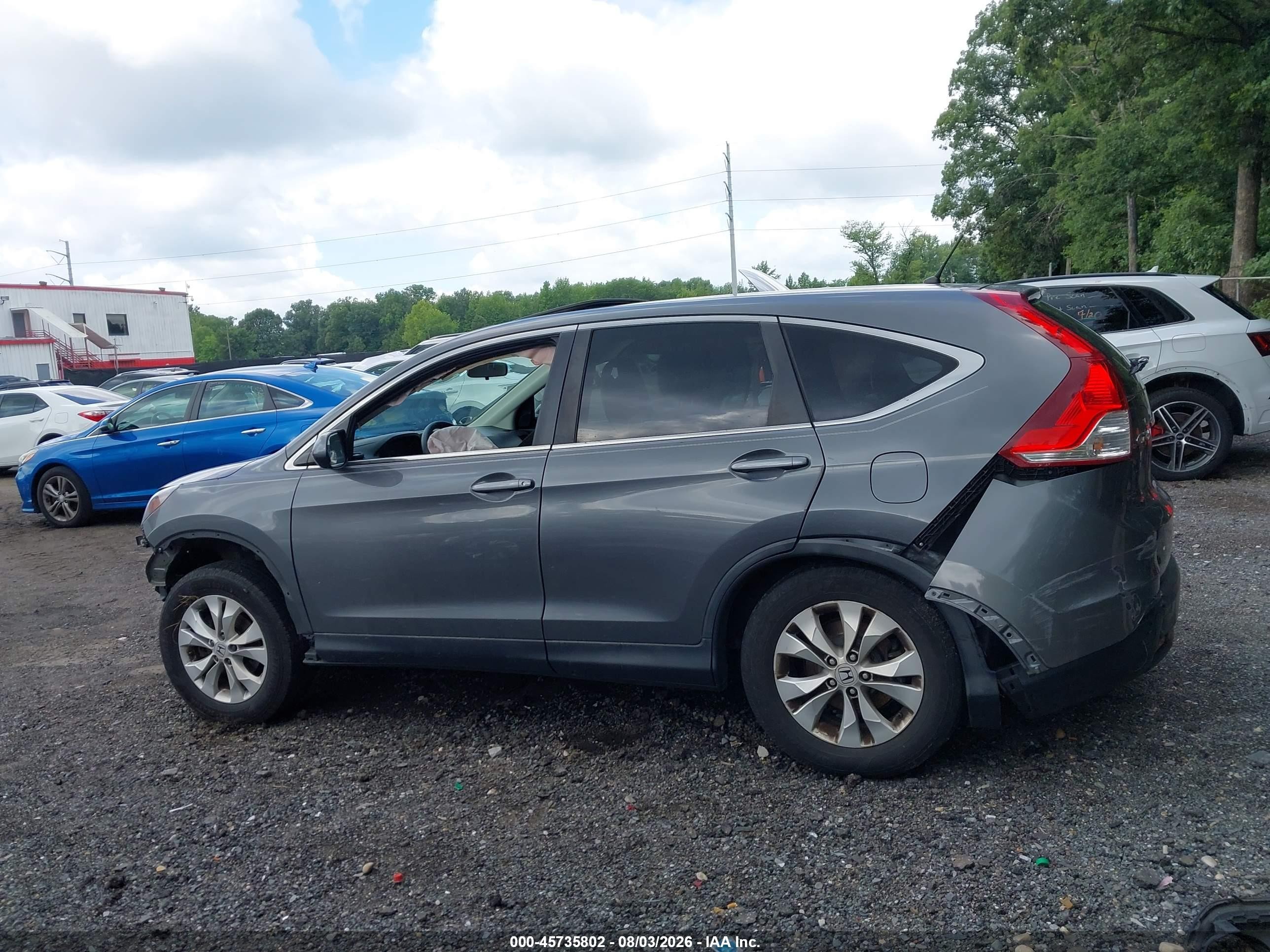 2013 Honda Cr-v Ex Gray vin: 2HKRM4H52DH611658