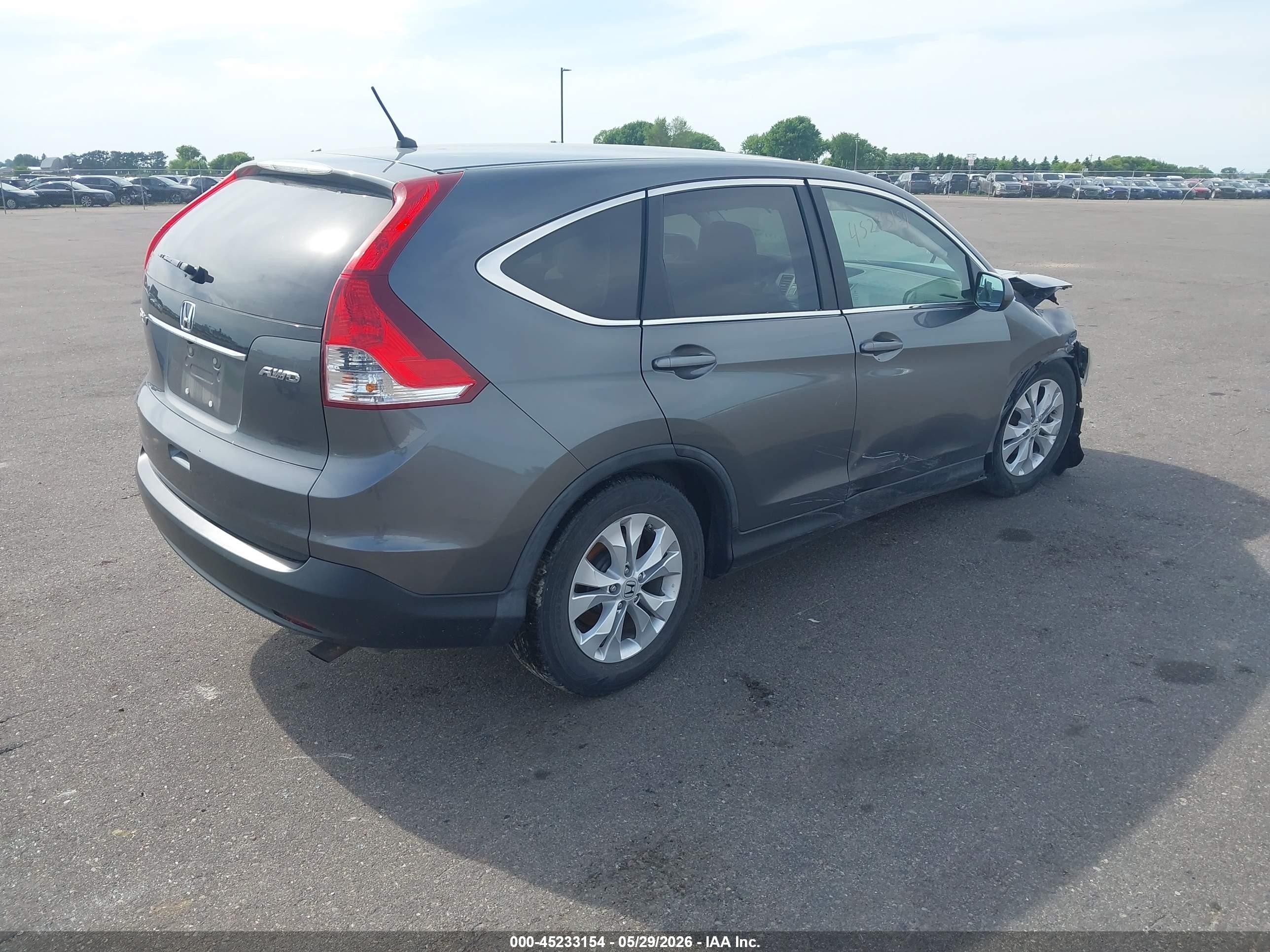 2013 Honda Cr-v Ex Gray vin: 2HKRM4H52DH617864