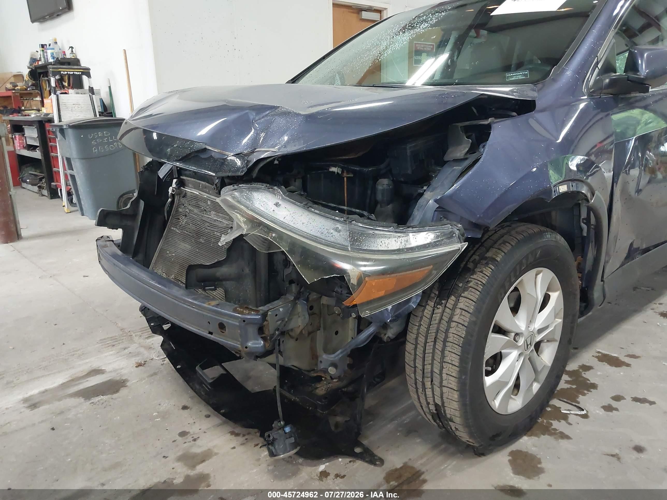 2013 Honda Cr-v Ex Blue vin: 2HKRM4H52DH624829