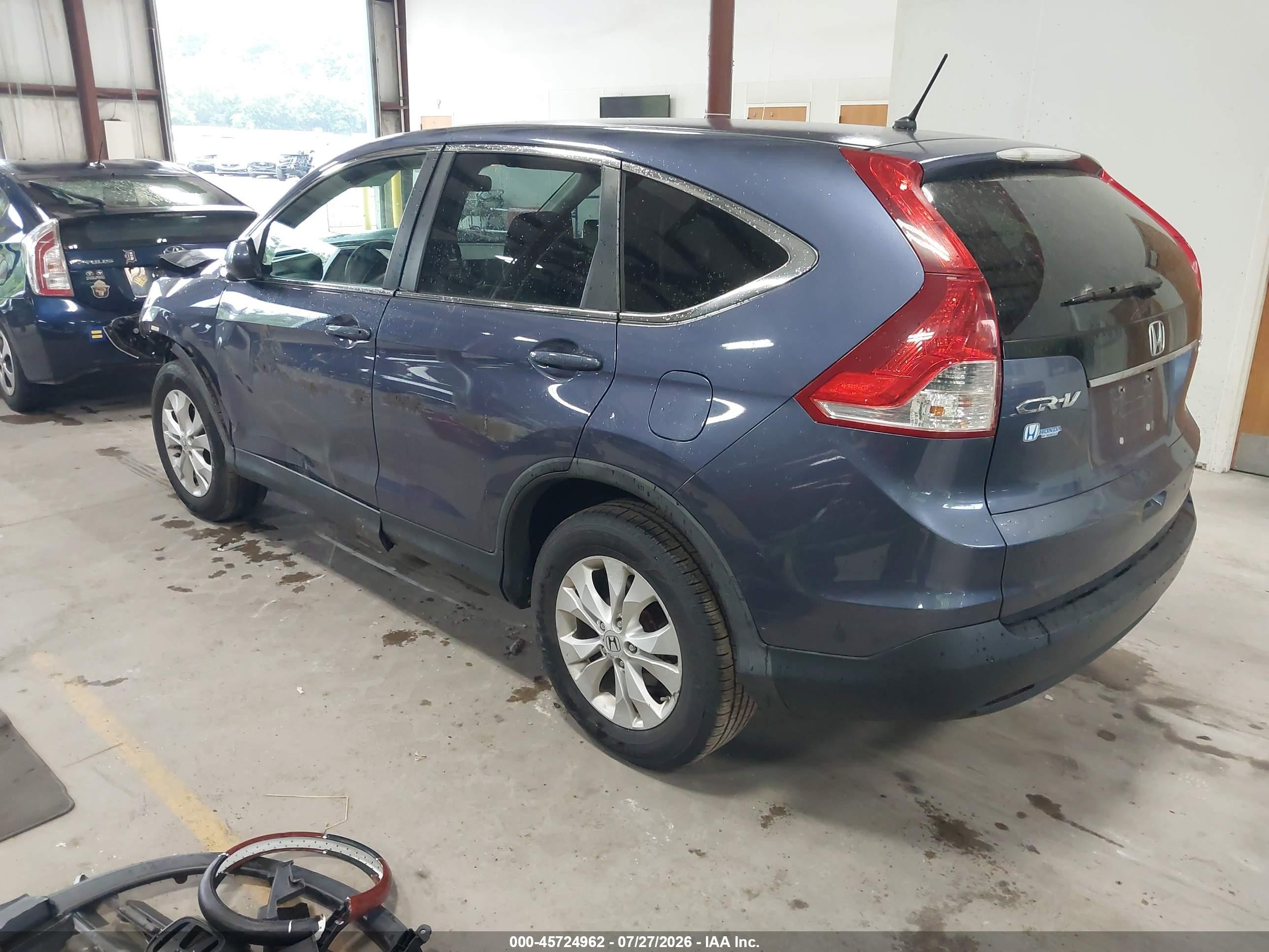 2013 Honda Cr-v Ex Blue vin: 2HKRM4H52DH624829