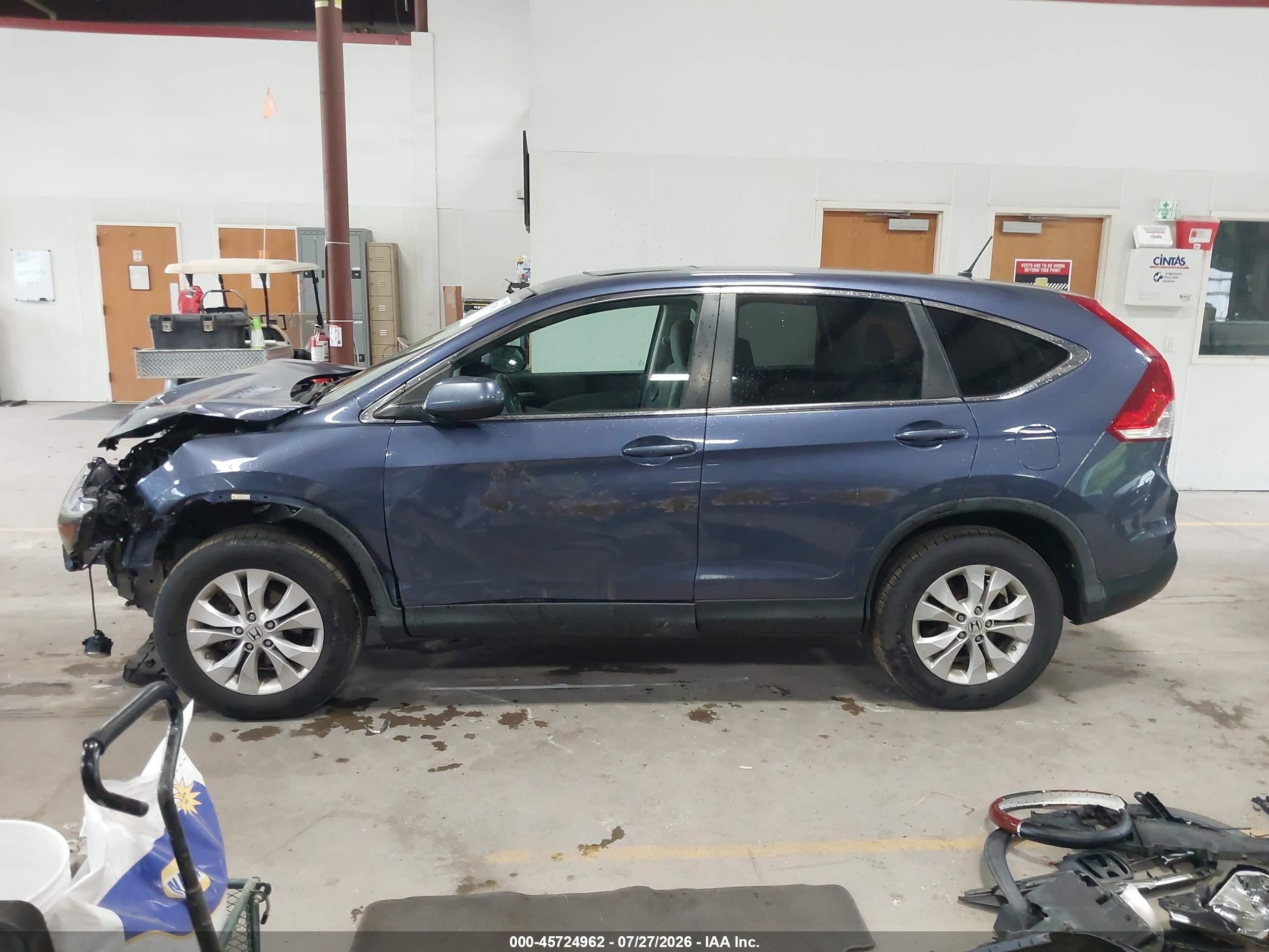 2013 Honda Cr-v Ex Blue vin: 2HKRM4H52DH624829