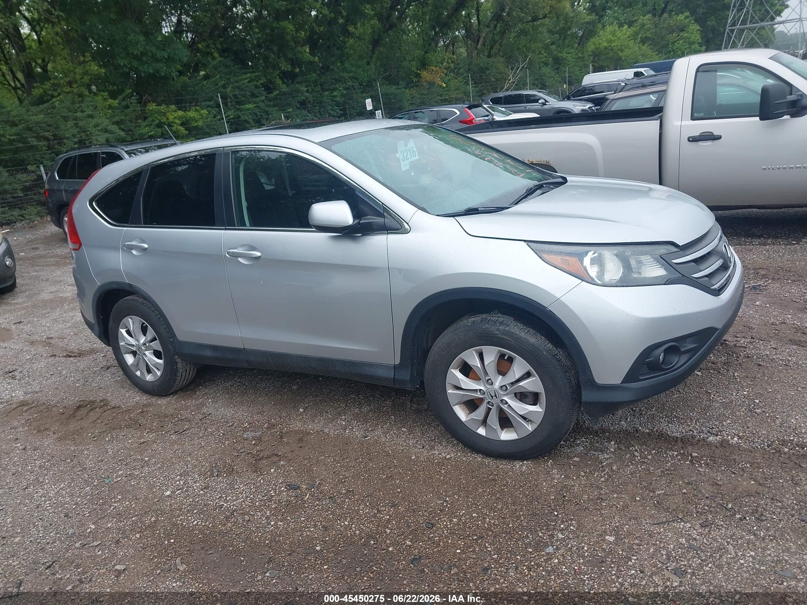 2013 Honda Cr-v Ex Silver vin: 2HKRM4H52DH644904