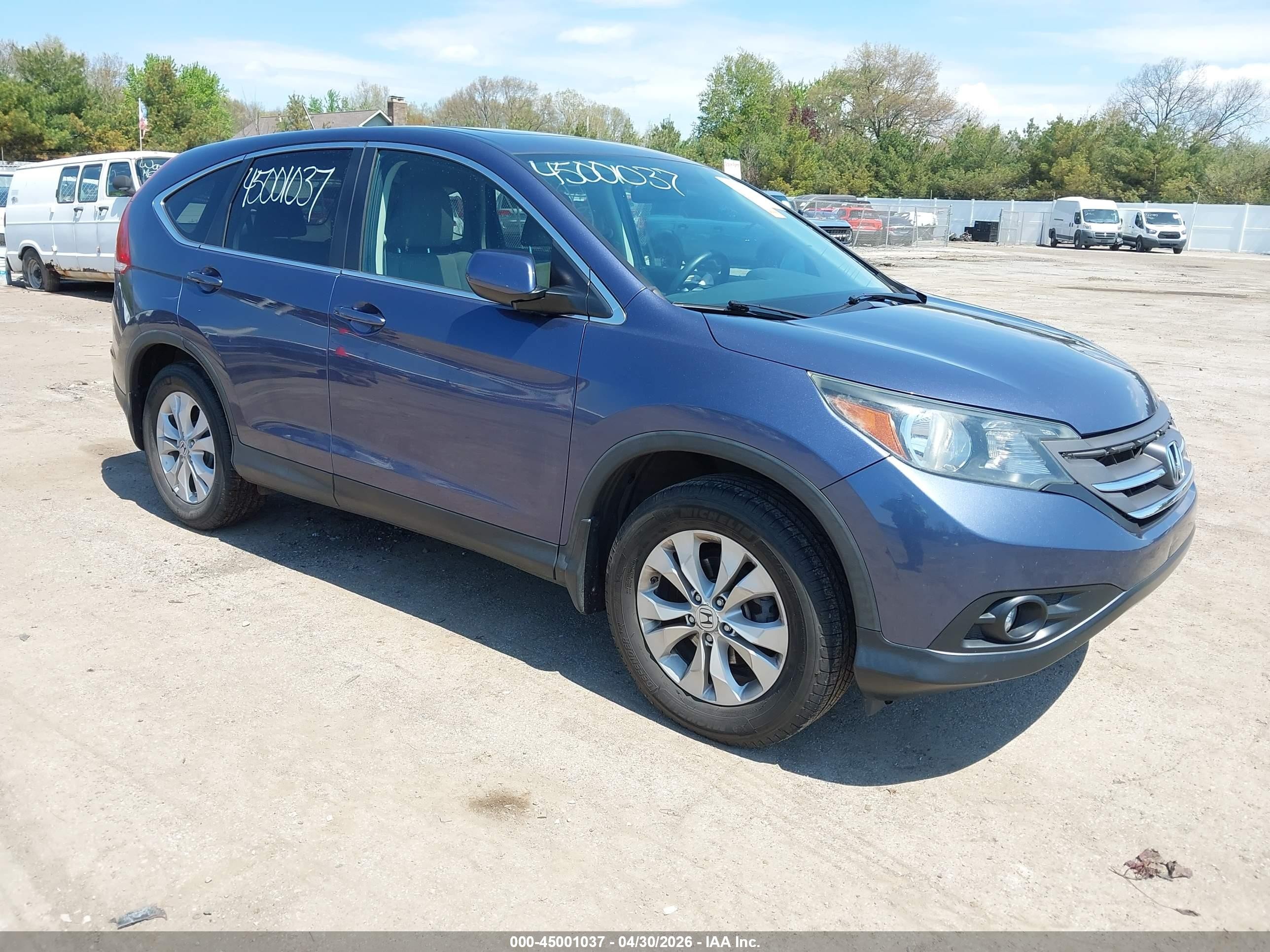 2013 Honda Cr-v Ex Blue vin: 2HKRM4H52DH660178