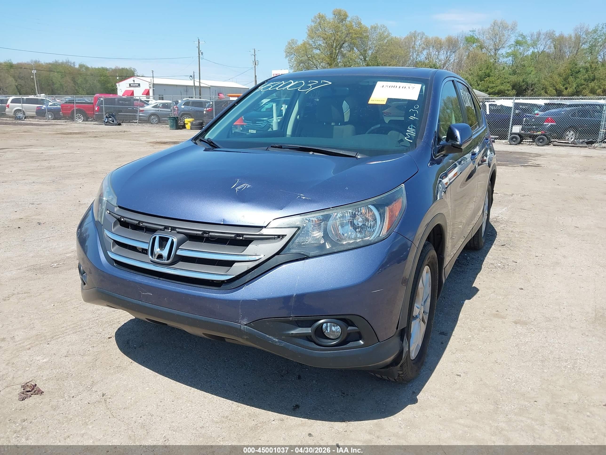 2013 Honda Cr-v Ex Blue vin: 2HKRM4H52DH660178