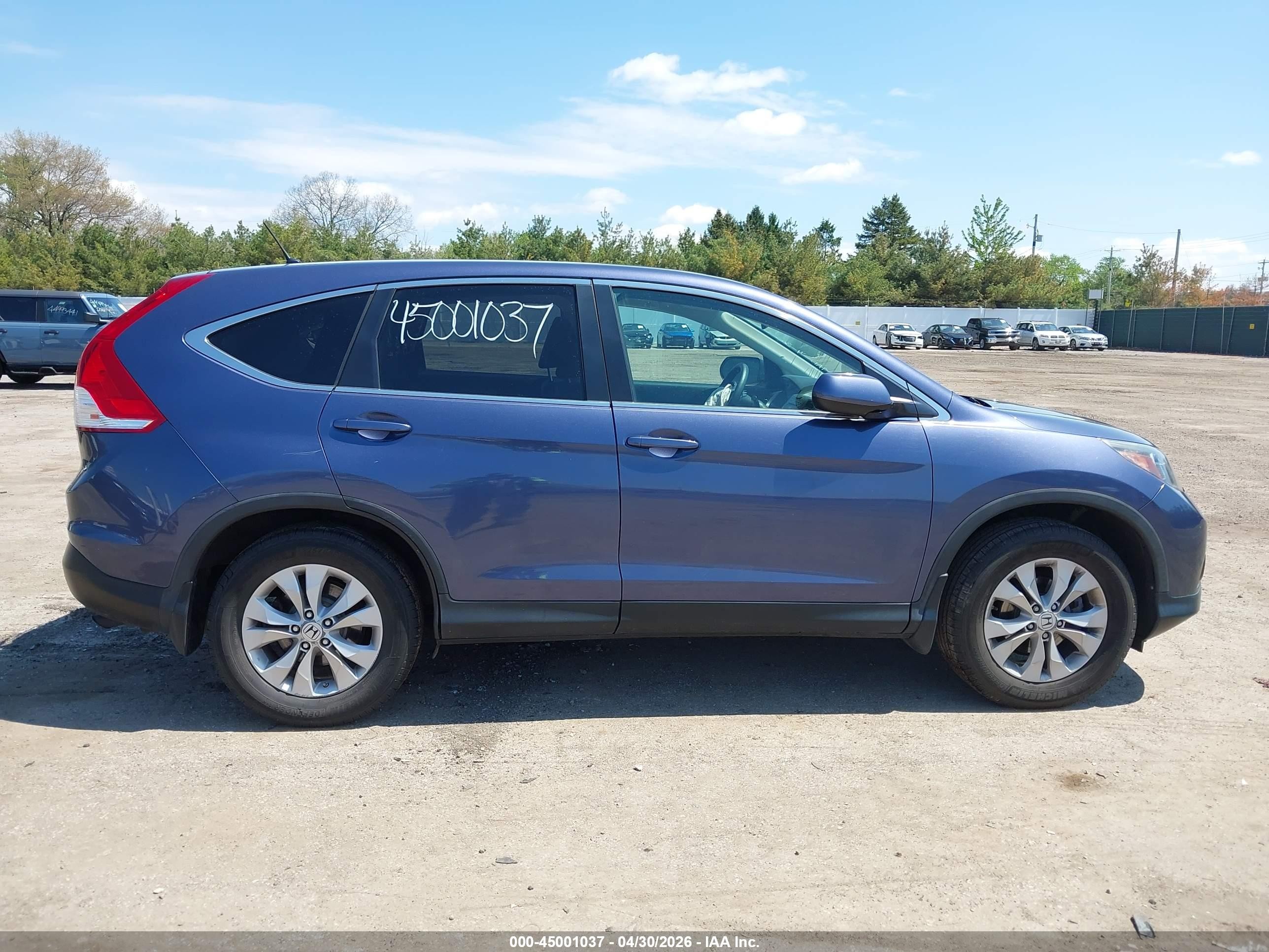 2013 Honda Cr-v Ex Blue vin: 2HKRM4H52DH660178