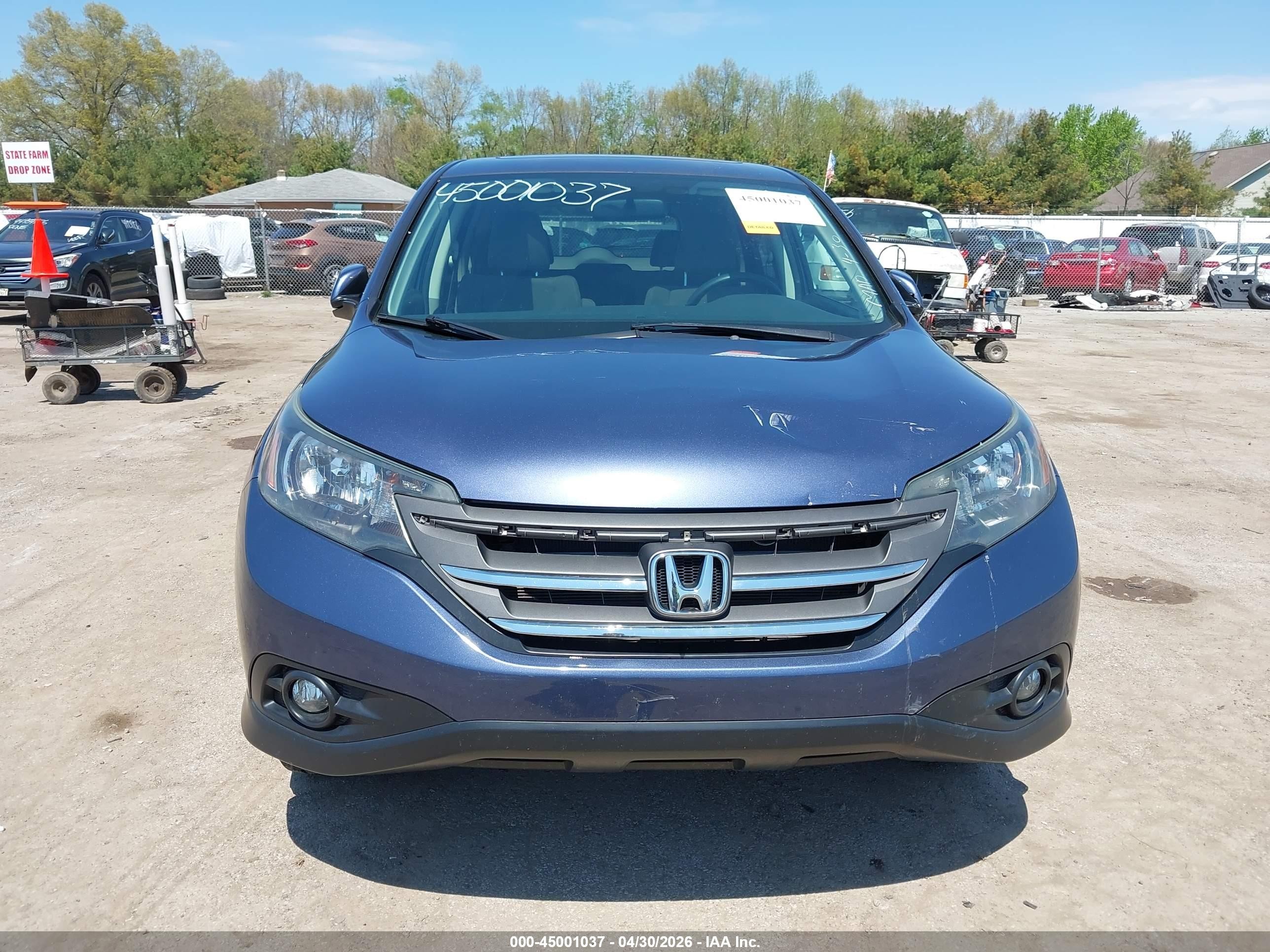 2013 Honda Cr-v Ex Blue vin: 2HKRM4H52DH660178