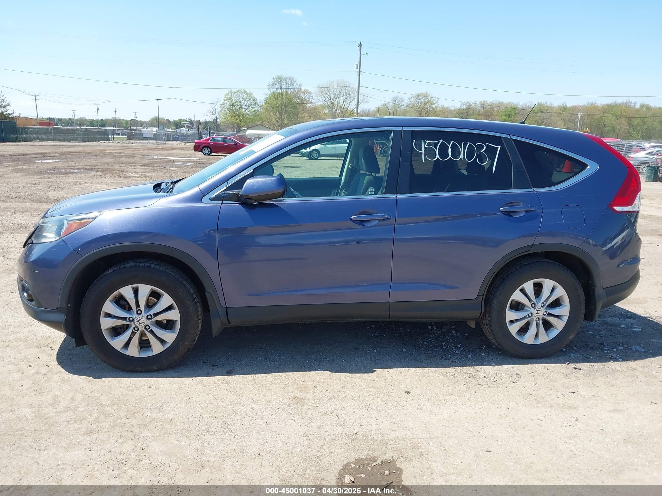 2013 Honda Cr-v Ex Blue vin: 2HKRM4H52DH660178