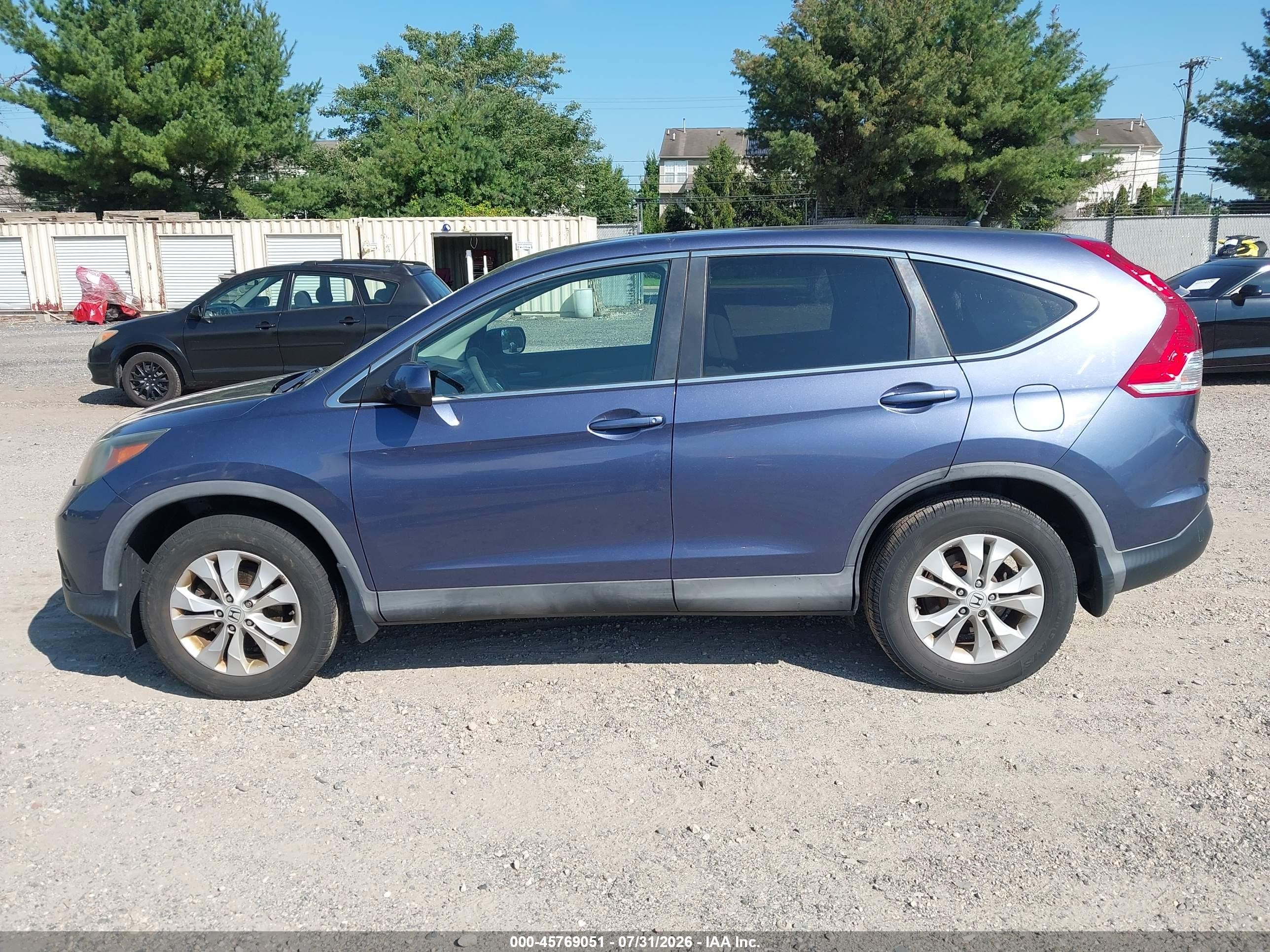 2013 Honda Cr-v Ex Blue vin: 2HKRM4H52DH675408