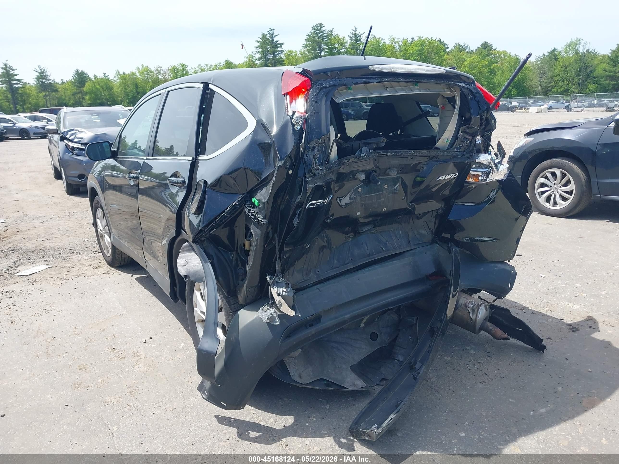 2014 Honda Cr-v Ex Black vin: 2HKRM4H52EH631443