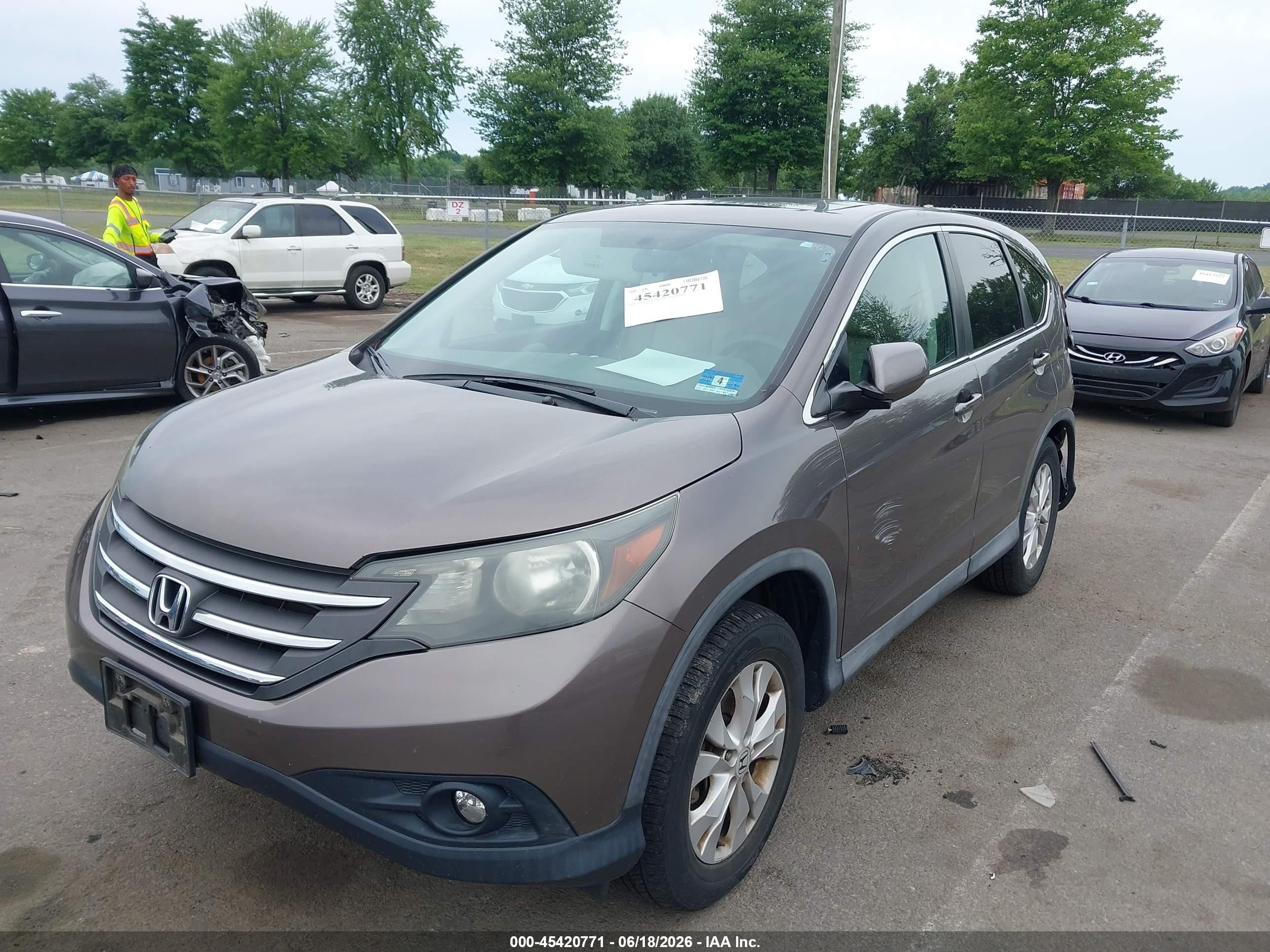 2014 Honda Cr-v Ex Gray vin: 2HKRM4H52EH657427