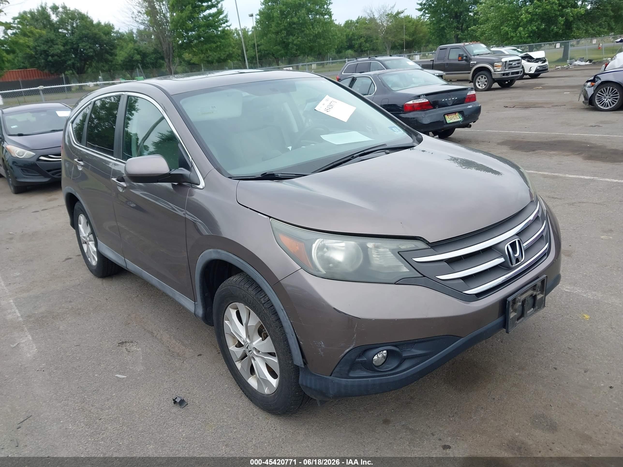 2014 Honda Cr-v Ex Gray vin: 2HKRM4H52EH657427